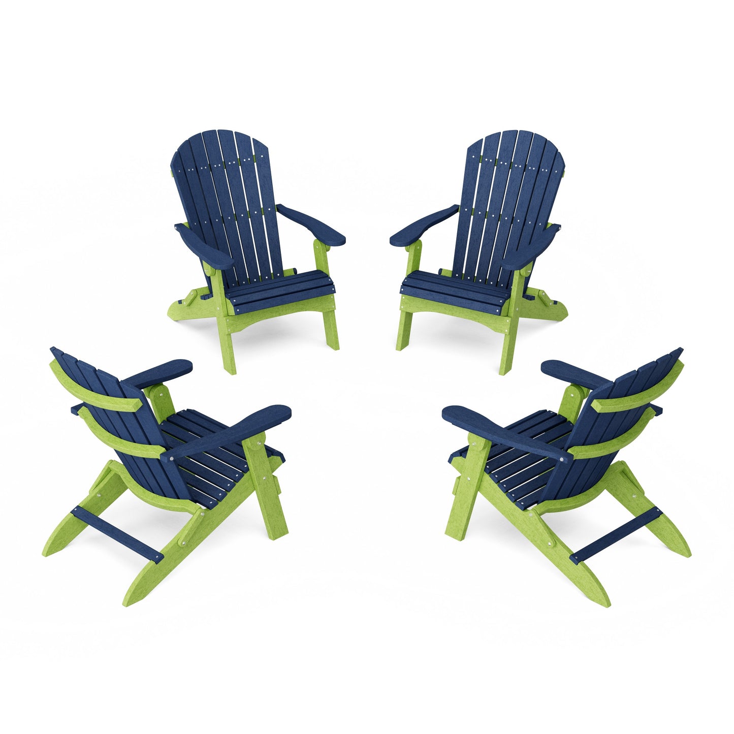 Heritage Folding Adirondack Chairs Set of 4