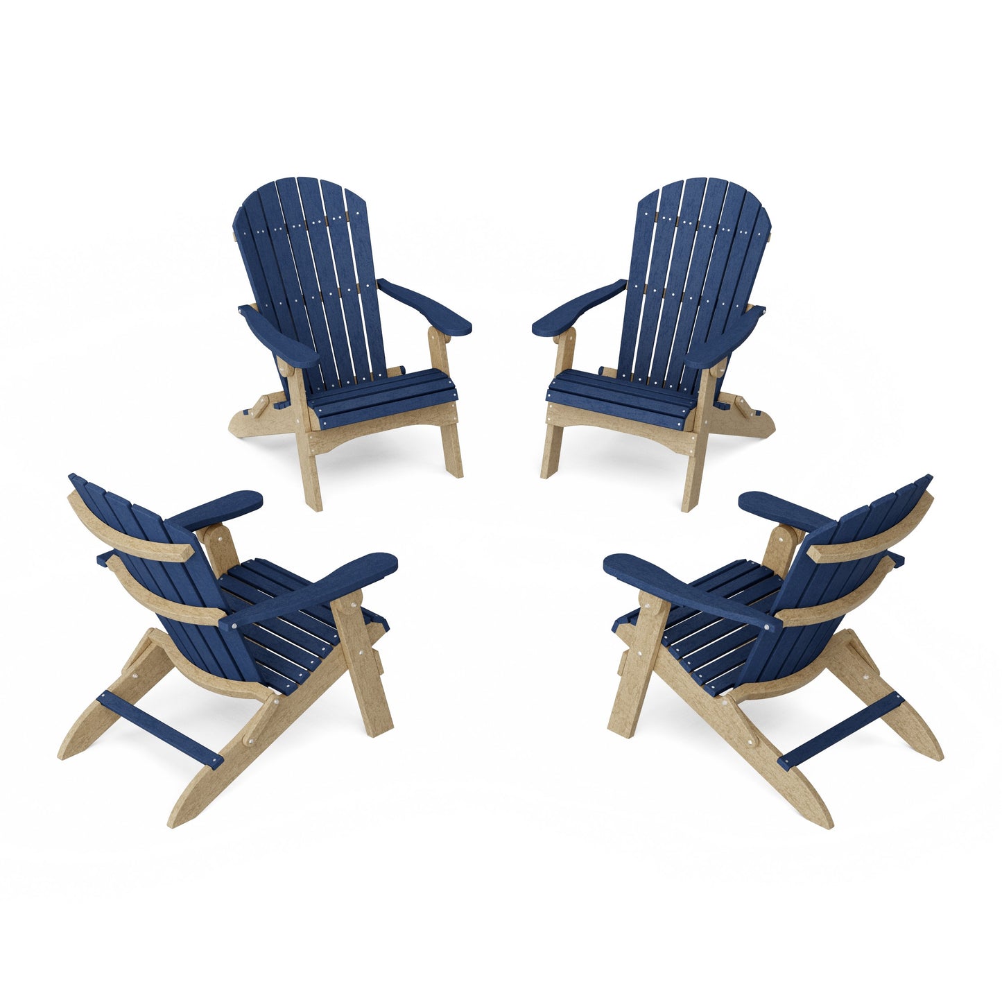Heritage Folding Adirondack Chairs Set of 4