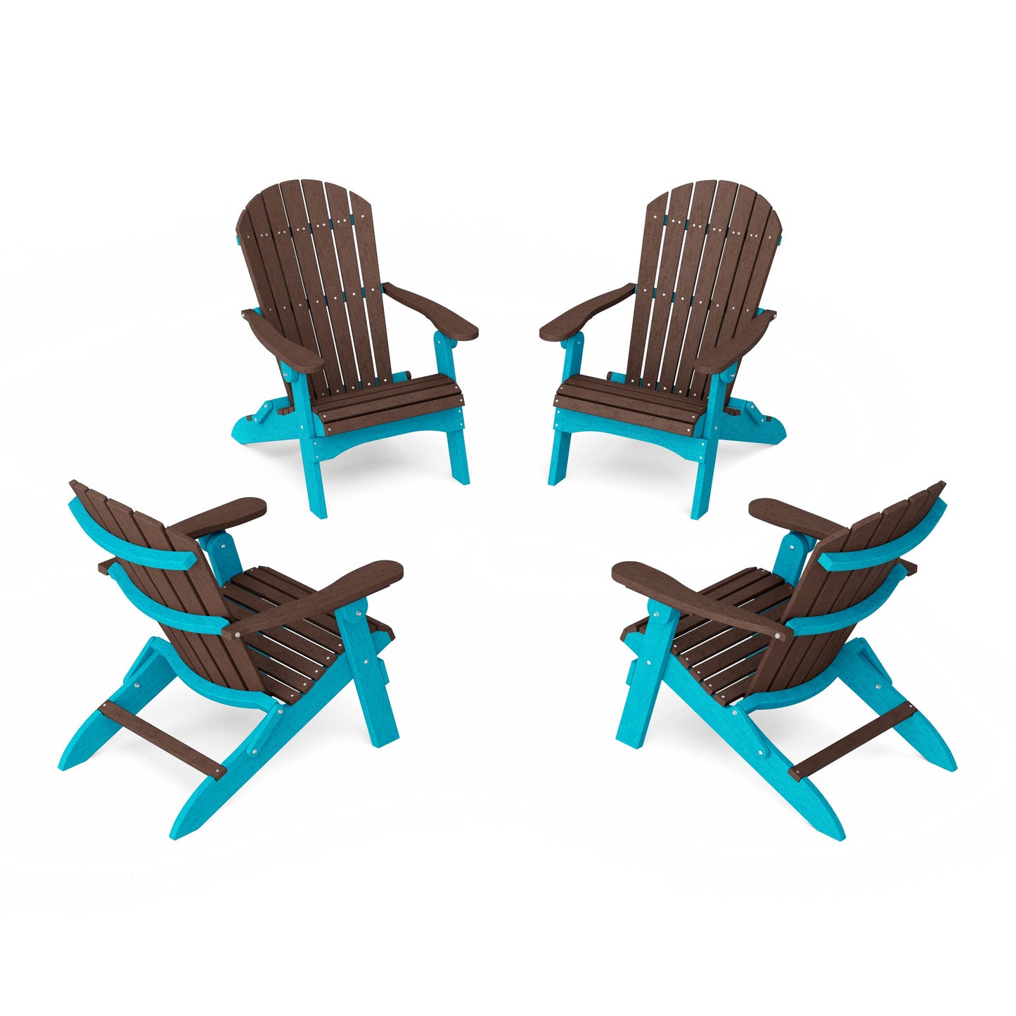 Heritage Folding Adirondack Chairs Set of 4
