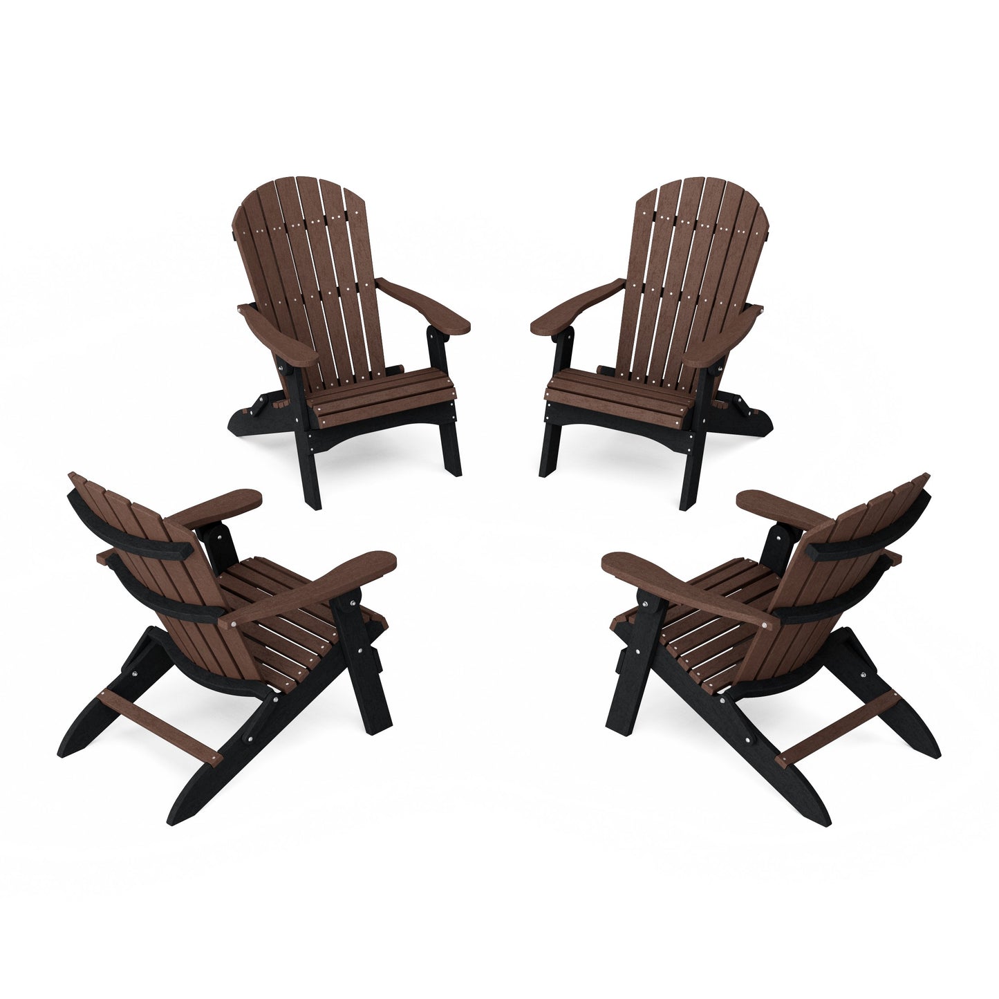 Heritage Folding Adirondack Chairs Set of 4