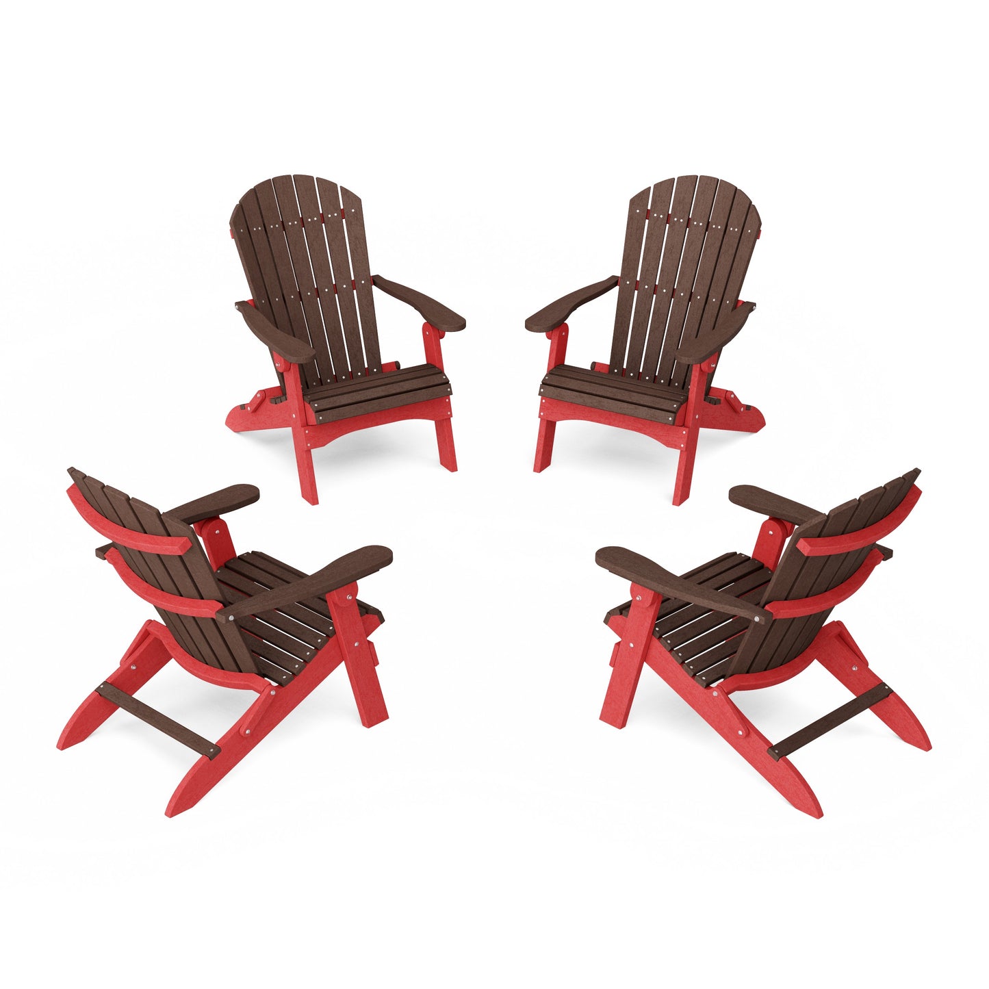 Heritage Folding Adirondack Chairs Set of 4