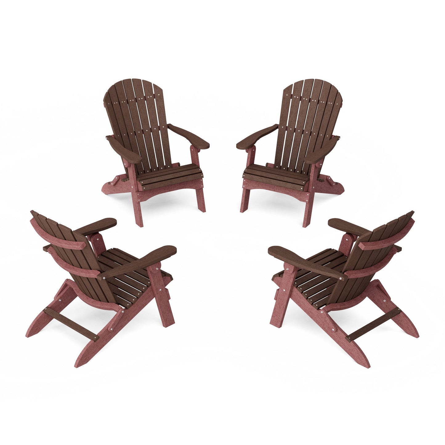 Heritage Folding Adirondack Chairs Set of 4