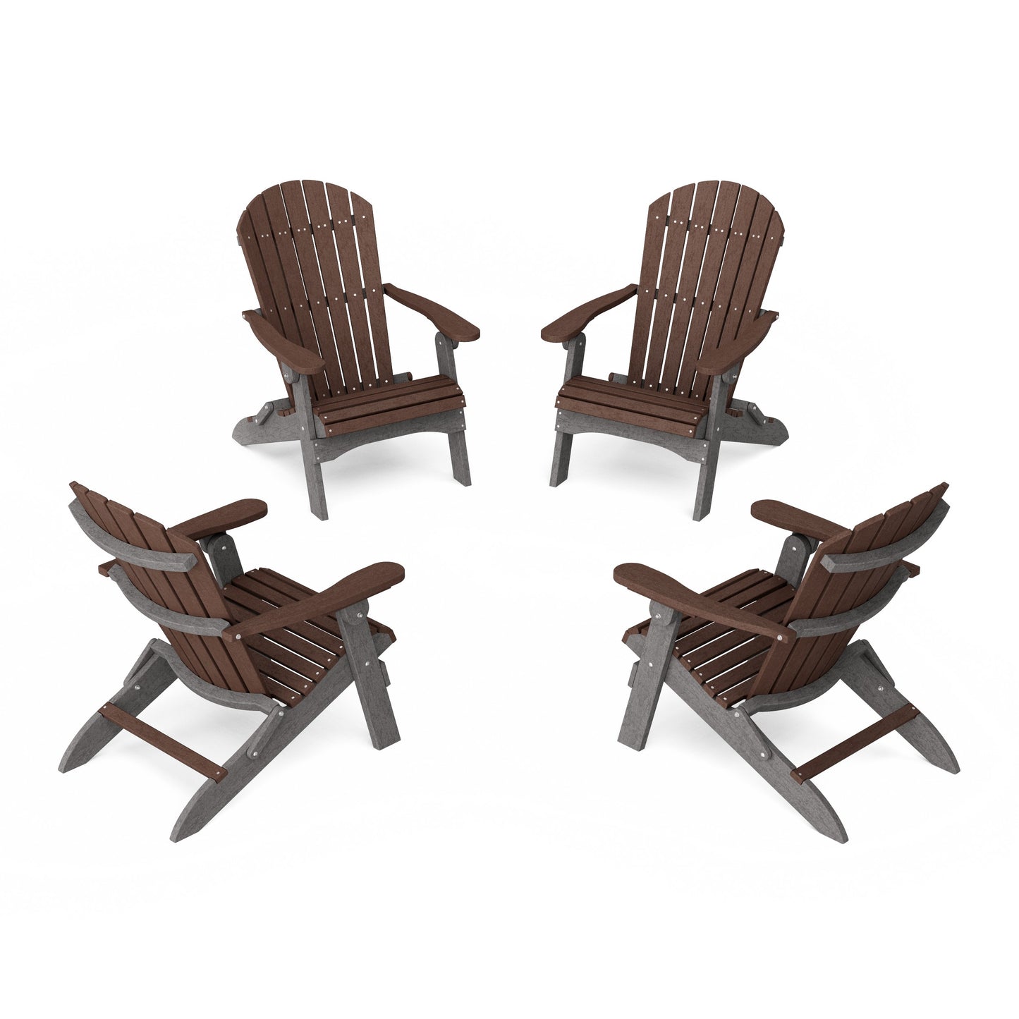 Heritage Folding Adirondack Chairs Set of 4