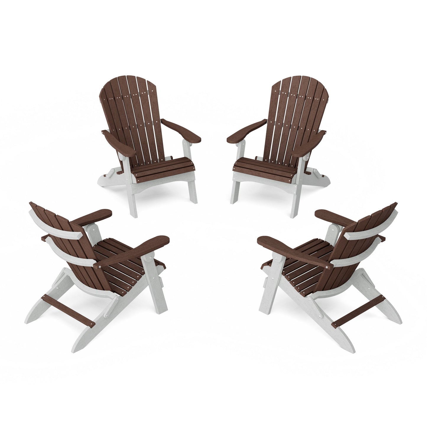 Heritage Folding Adirondack Chairs Set of 4