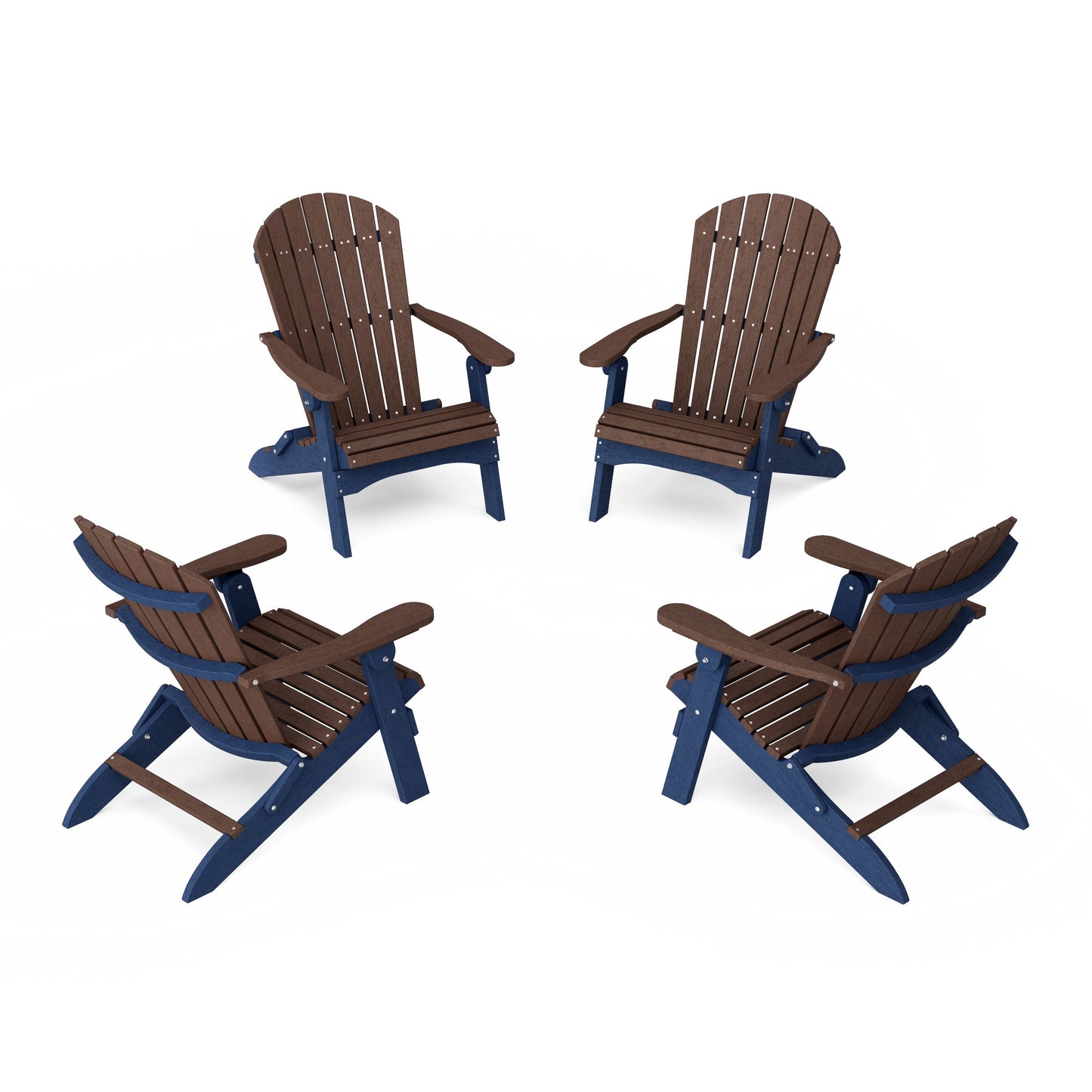 Heritage Folding Adirondack Chairs Set of 4