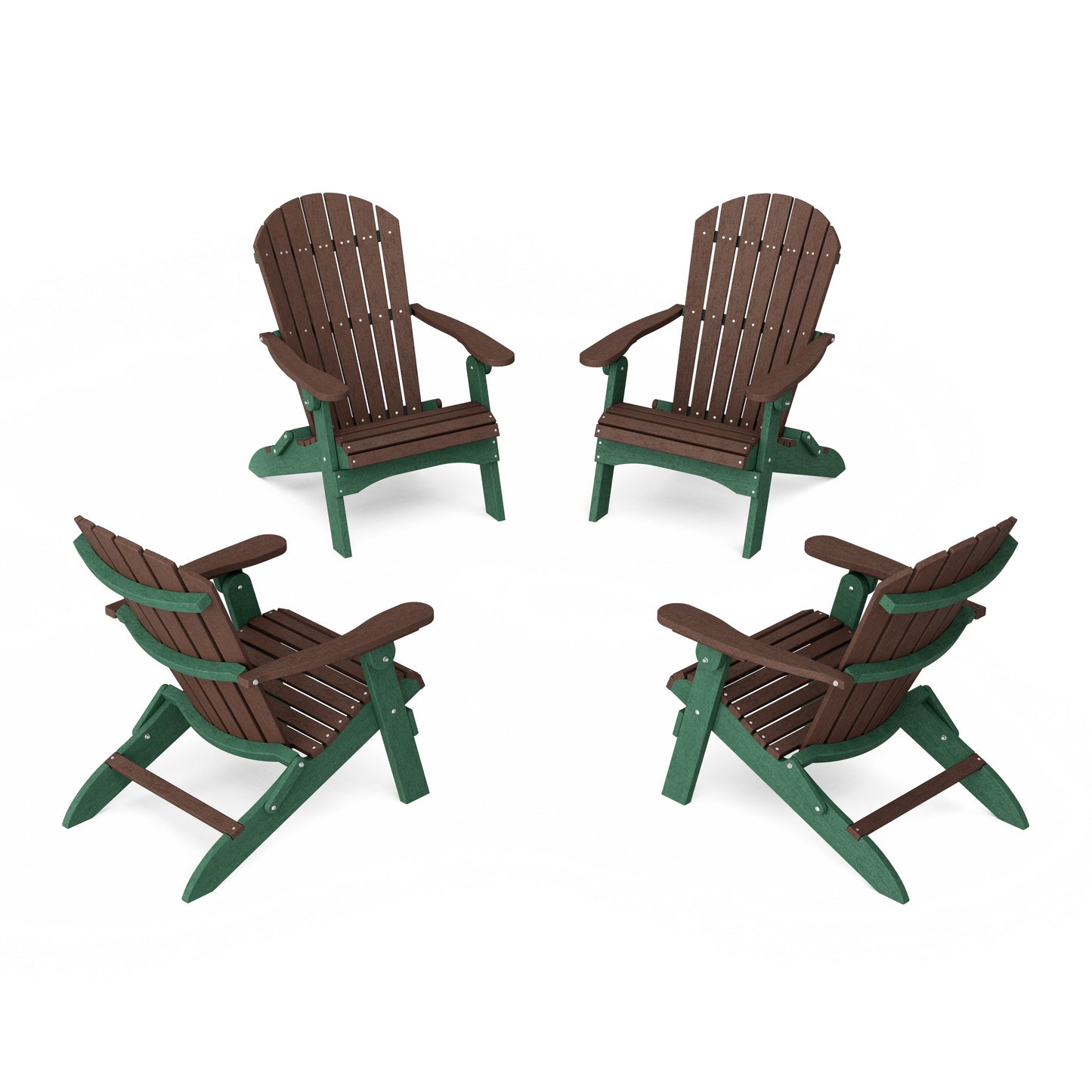 Heritage Folding Adirondack Chairs Set of 4