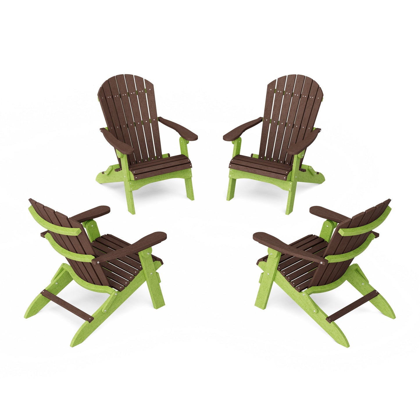 Heritage Folding Adirondack Chairs Set of 4