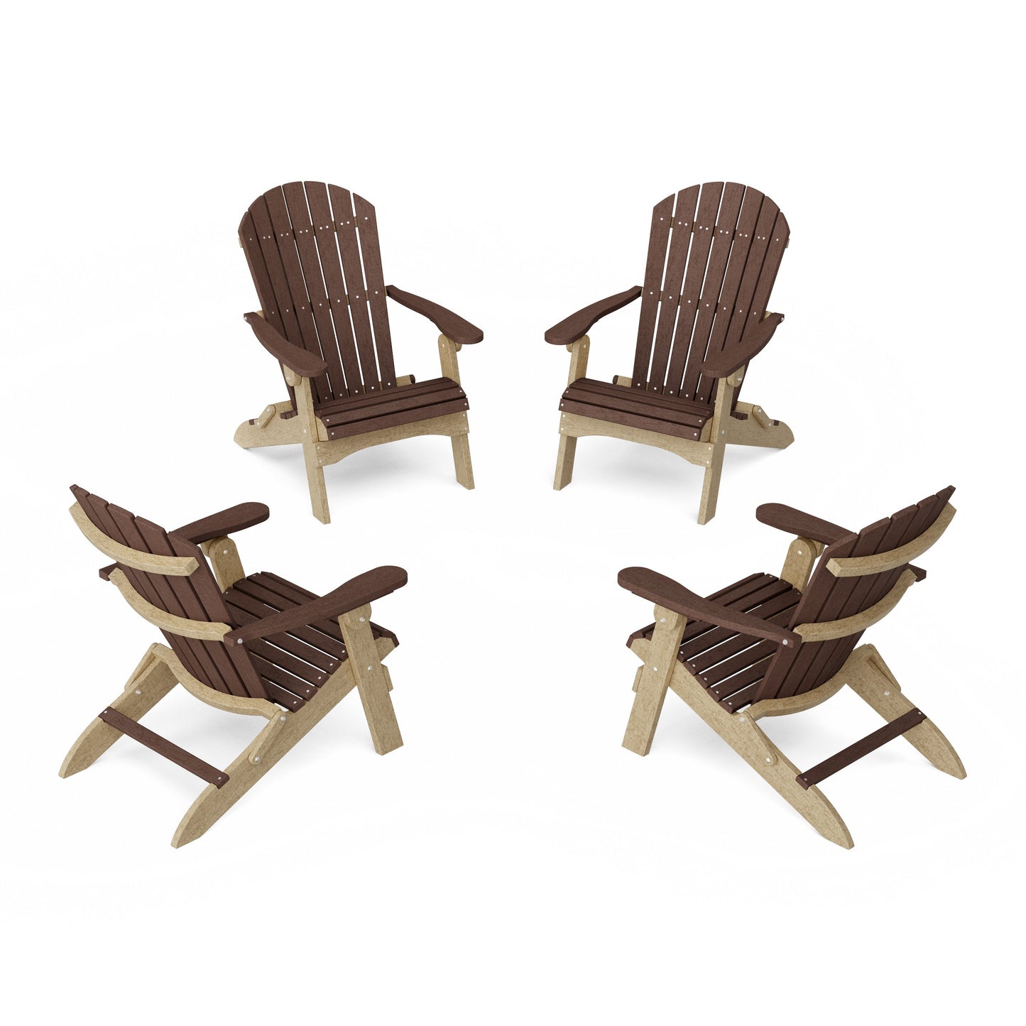 Heritage Folding Adirondack Chairs Set of 4