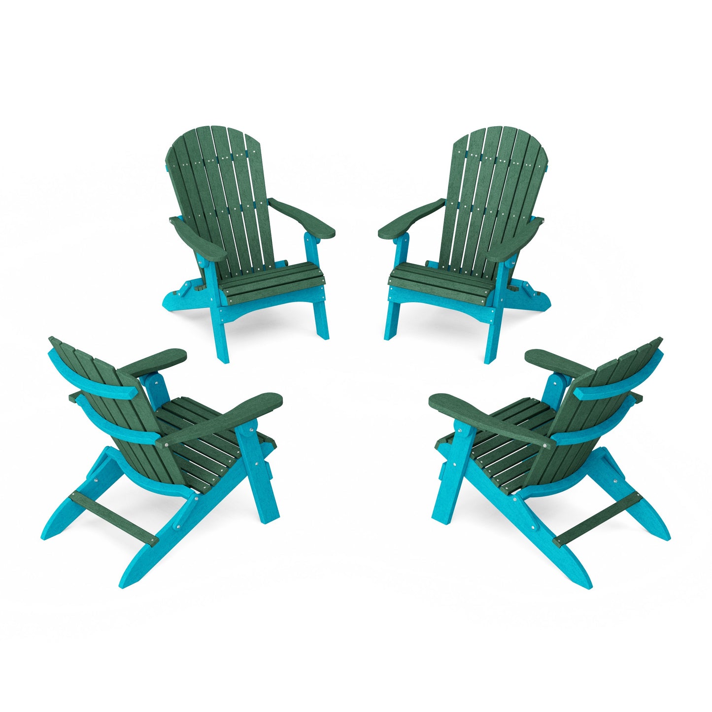 Heritage Folding Adirondack Chairs Set of 4