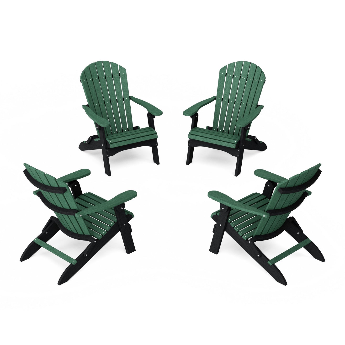 Heritage Folding Adirondack Chairs Set of 4