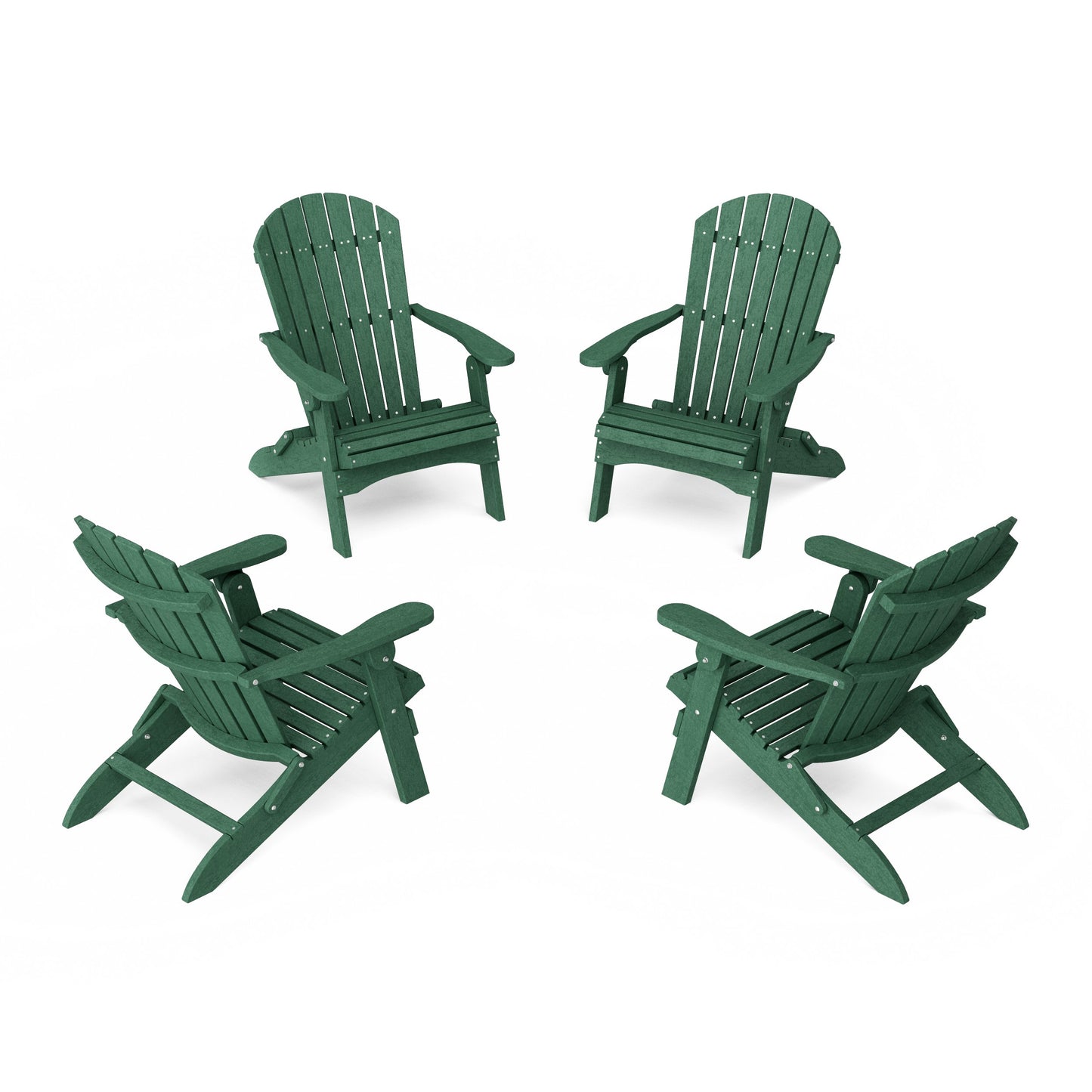 Heritage Folding Adirondack Chairs Set of 4