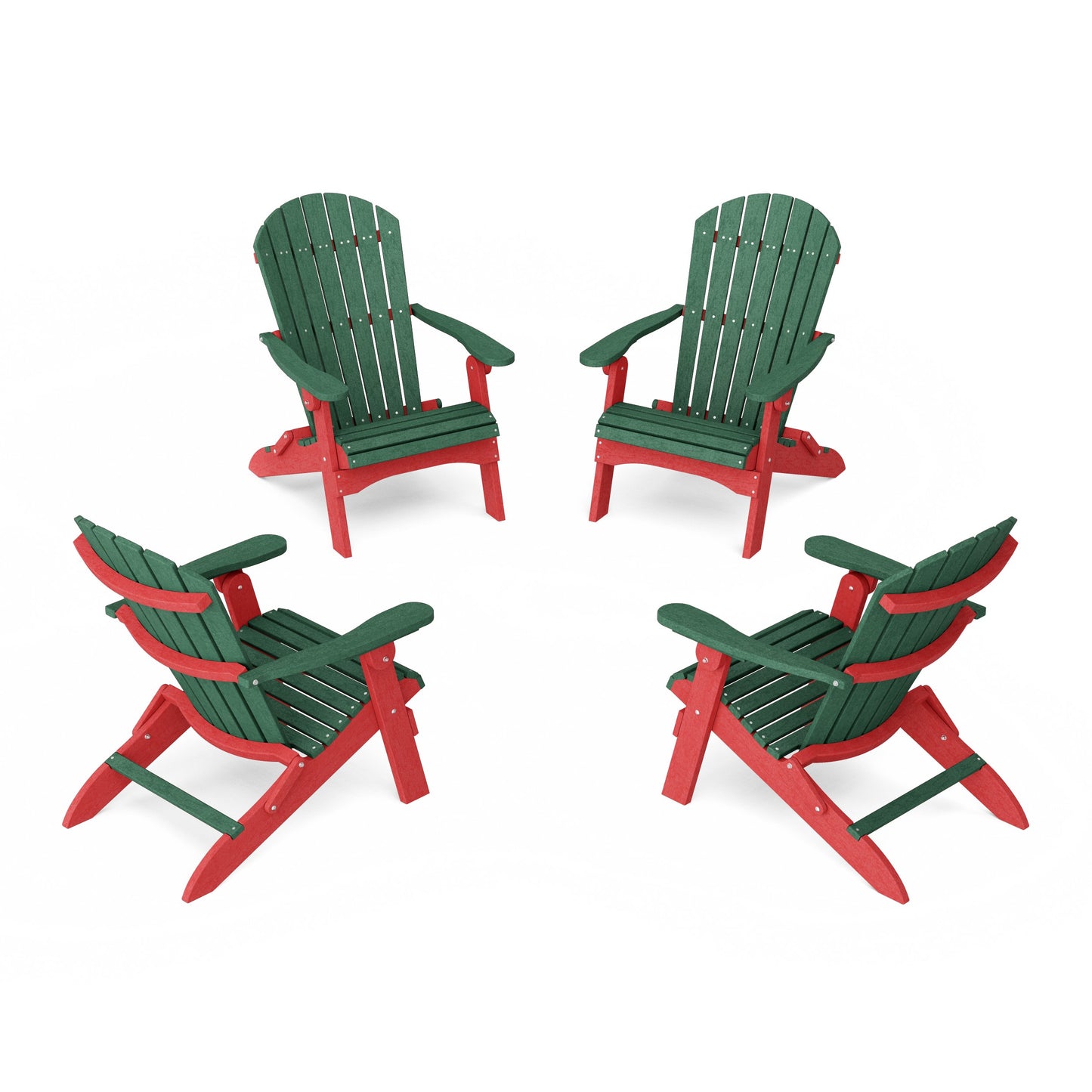 Heritage Folding Adirondack Chairs Set of 4