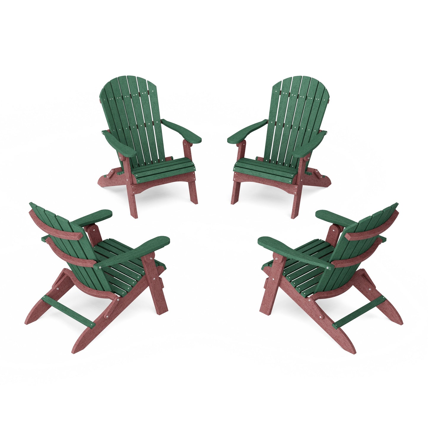 Heritage Folding Adirondack Chairs Set of 4