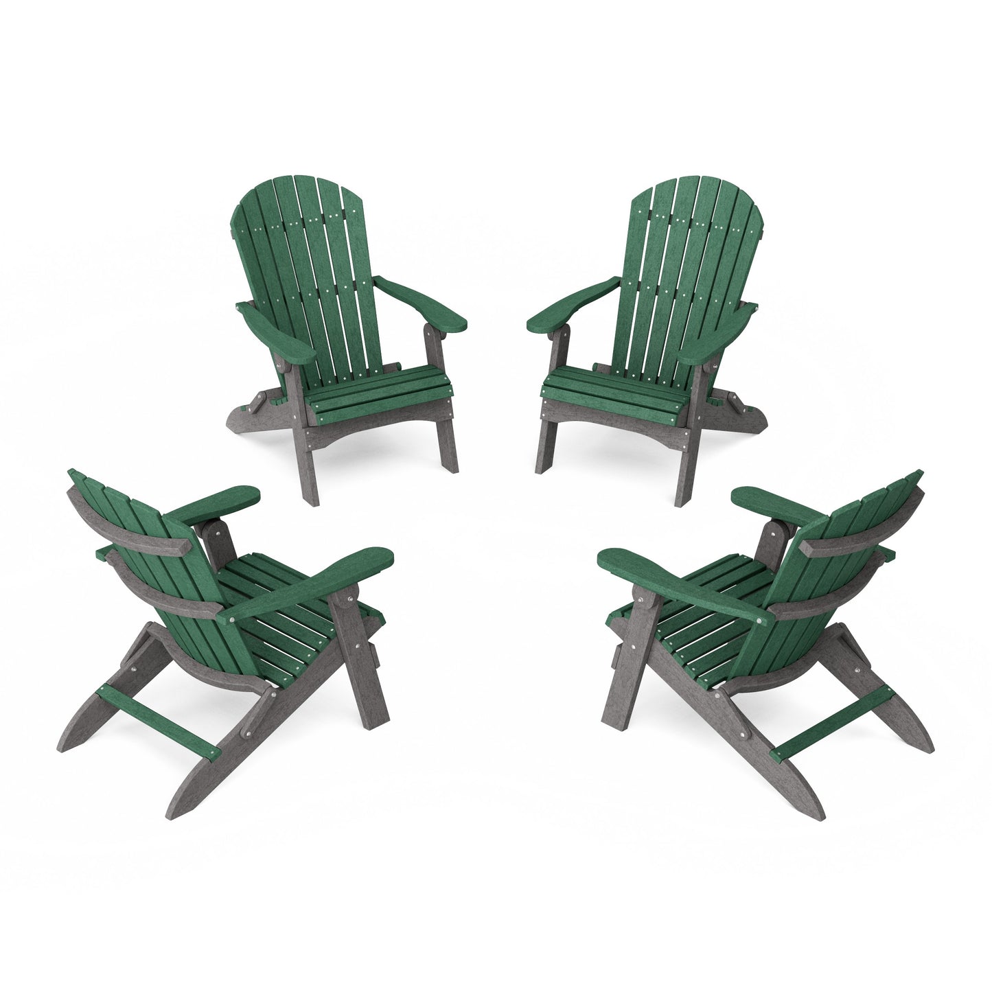 Heritage Folding Adirondack Chairs Set of 4