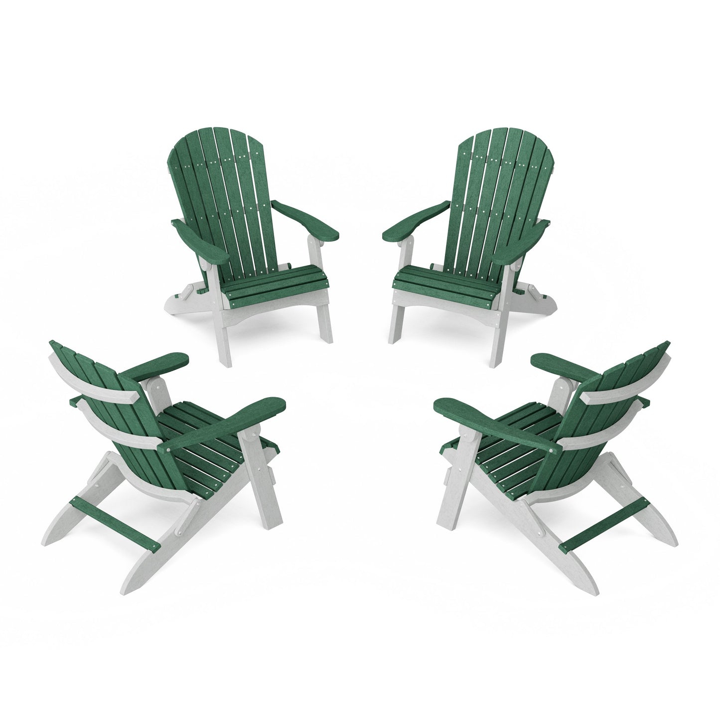 Heritage Folding Adirondack Chairs Set of 4