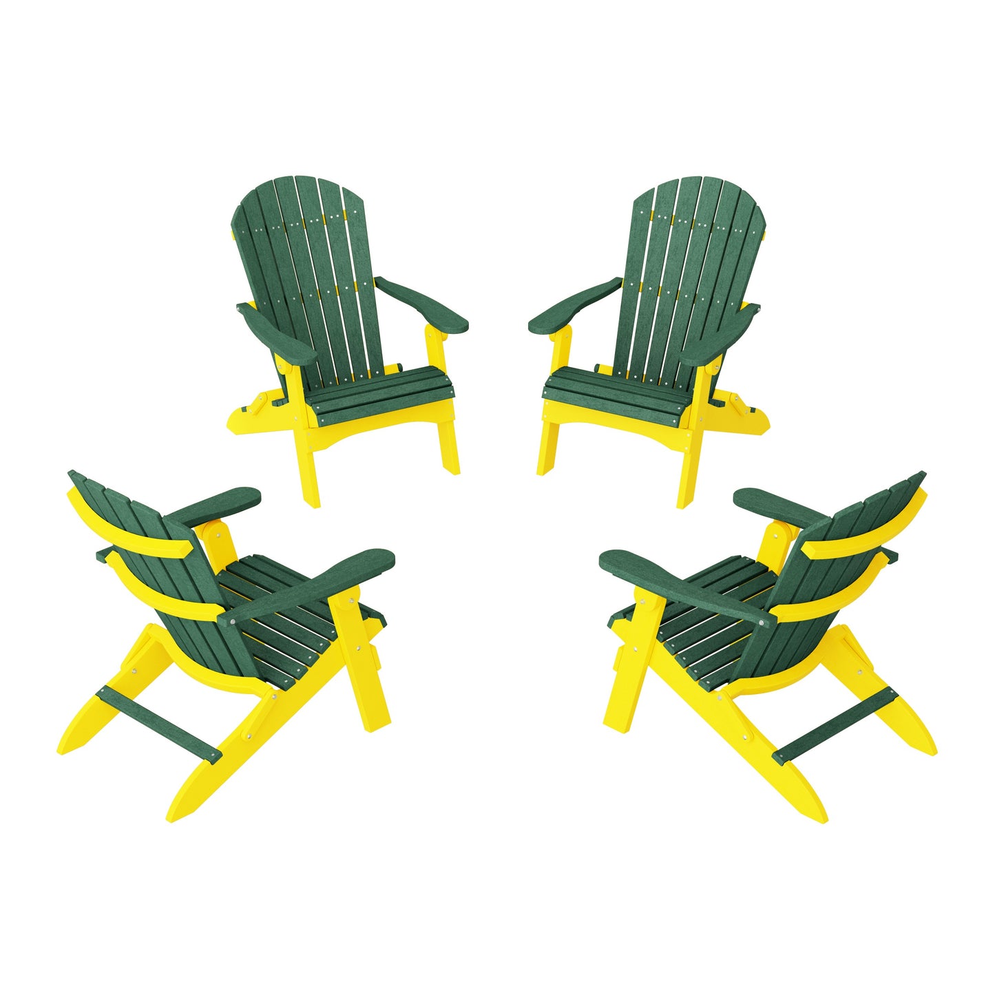 Heritage Folding Adirondack Chairs Set of 4