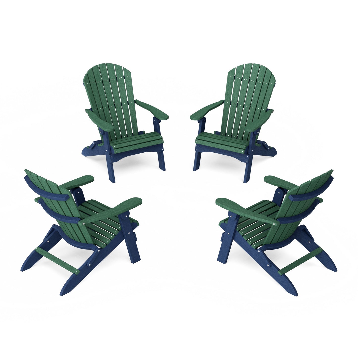 Heritage Folding Adirondack Chairs Set of 4
