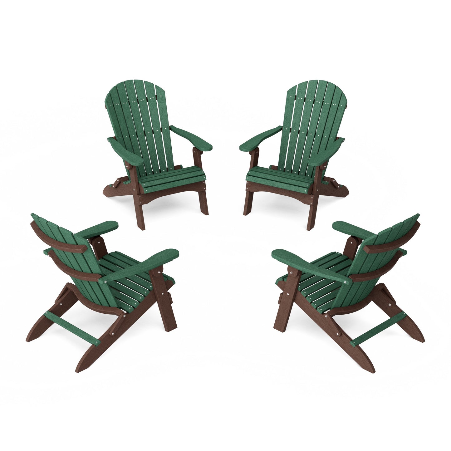 Heritage Folding Adirondack Chairs Set of 4