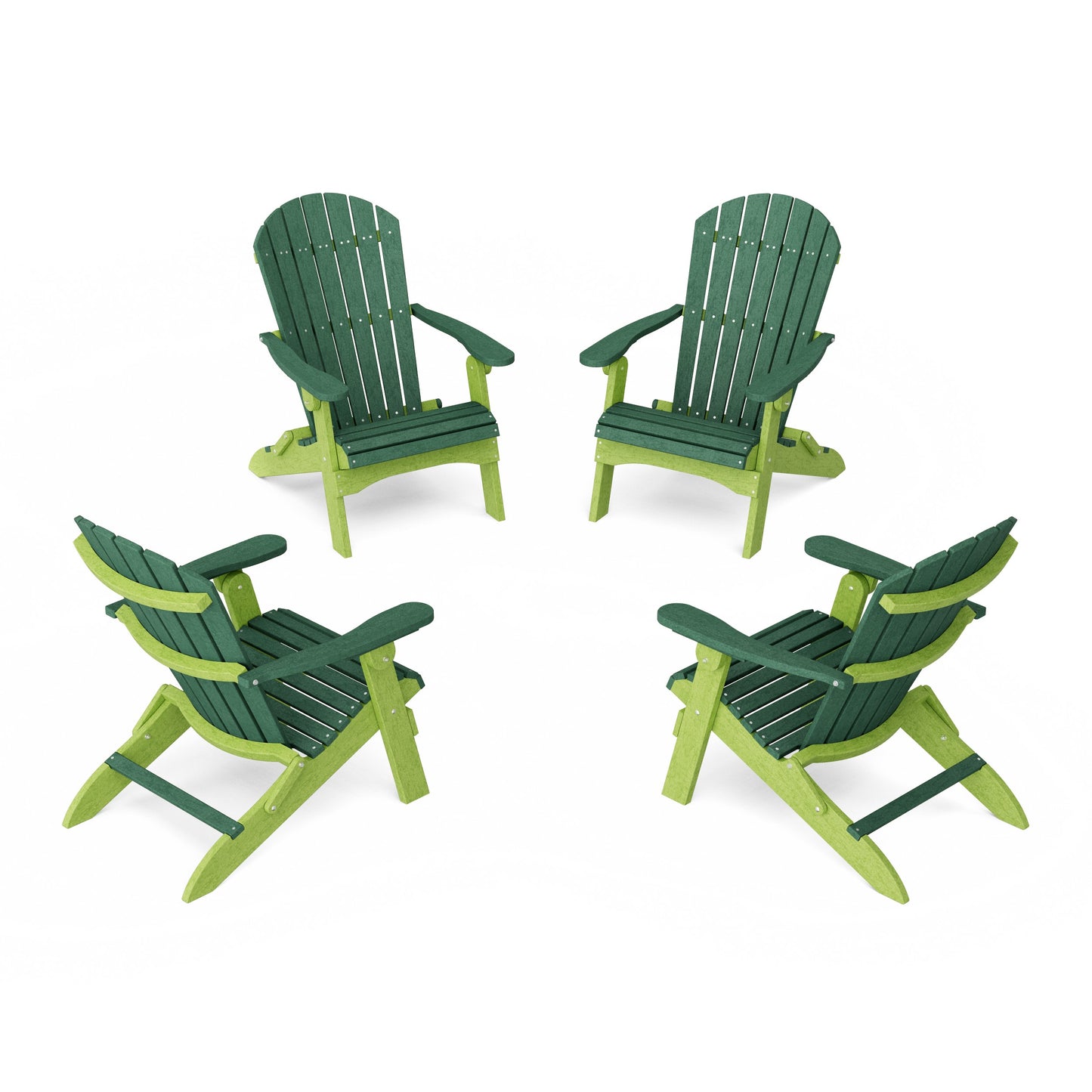 Heritage Folding Adirondack Chairs Set of 4