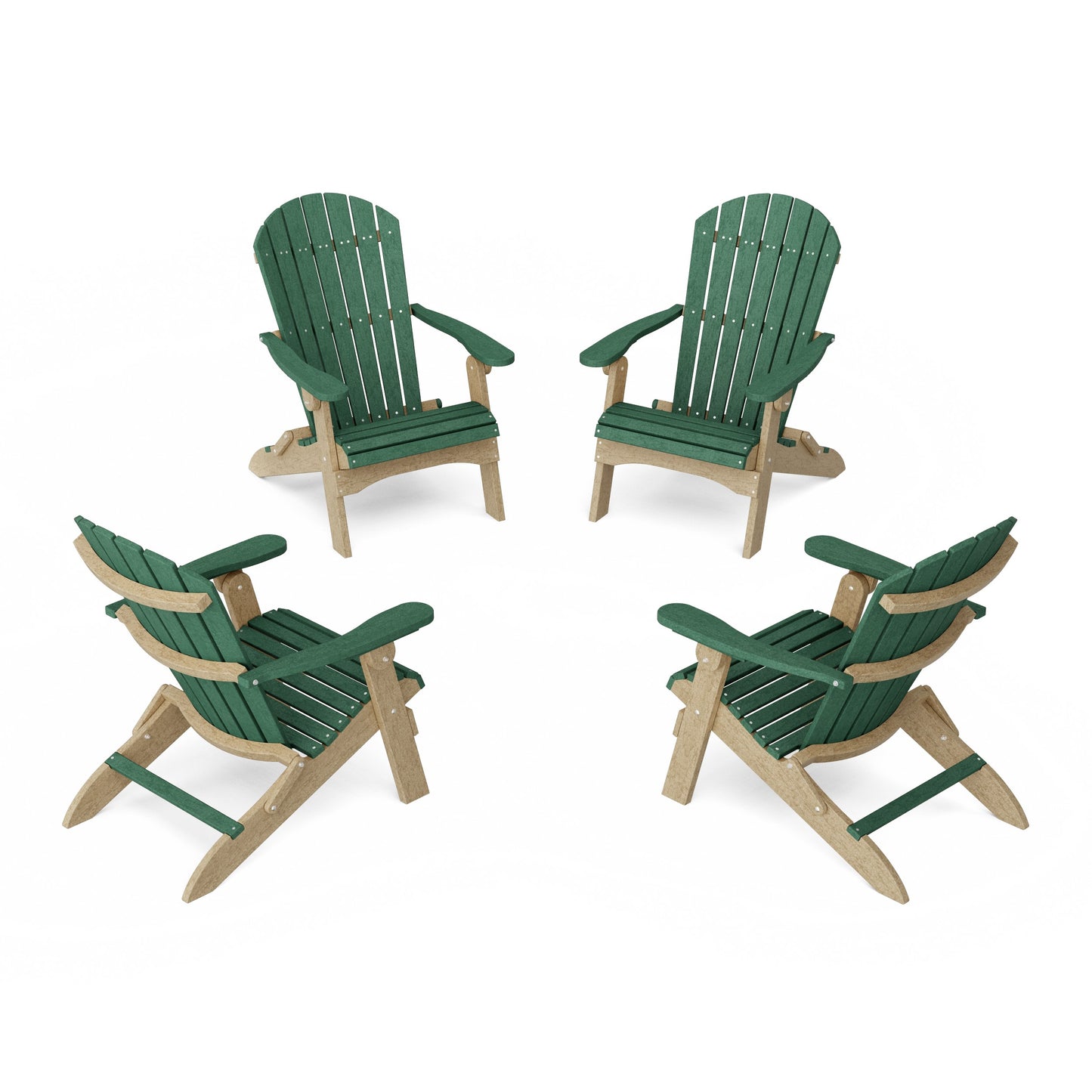 Heritage Folding Adirondack Chairs Set of 4