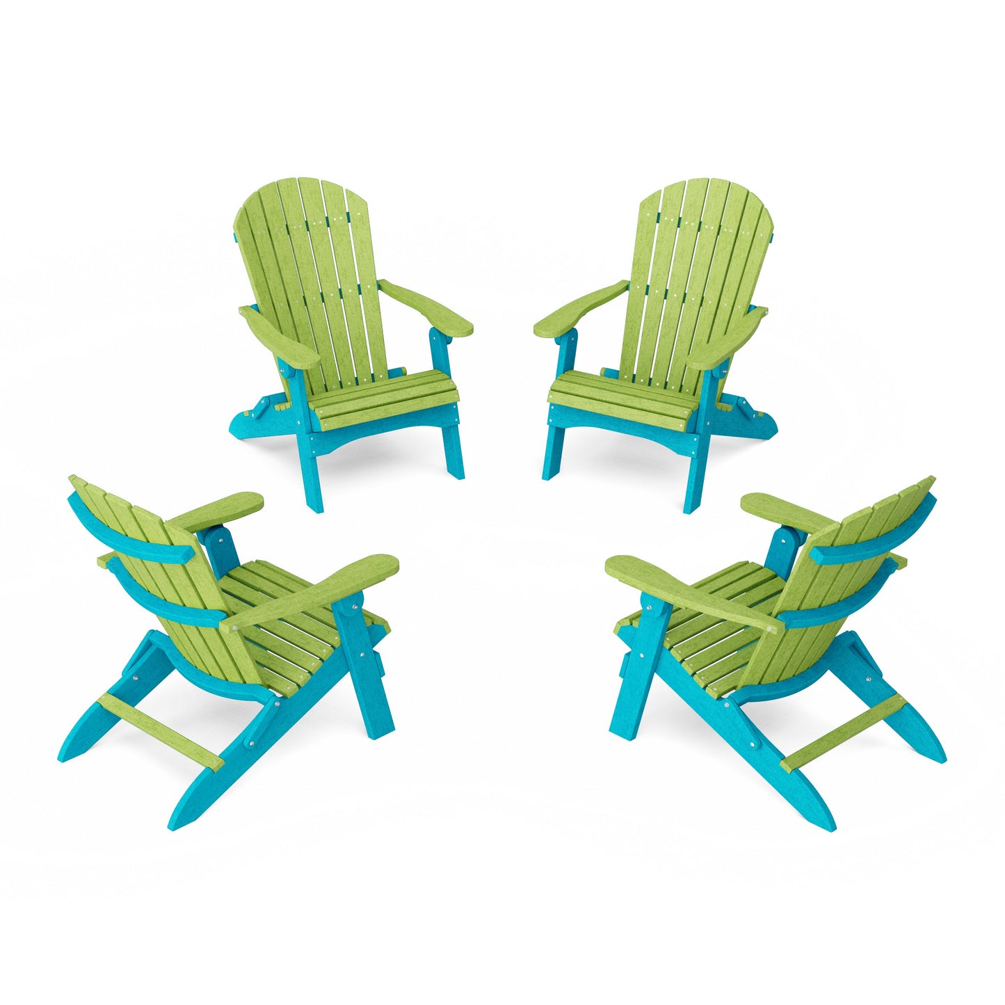 Heritage Folding Adirondack Chairs Set of 4