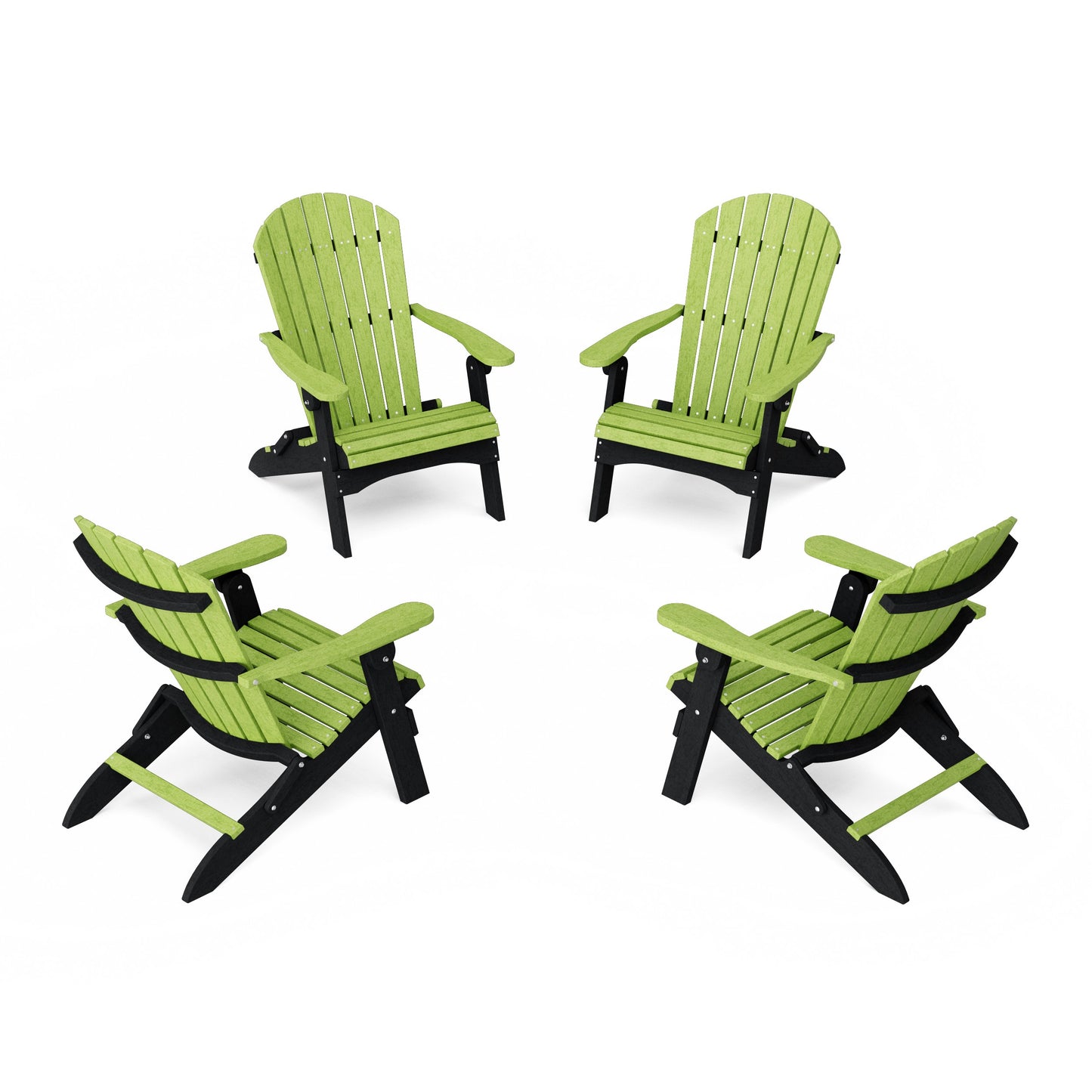 Heritage Folding Adirondack Chairs Set of 4
