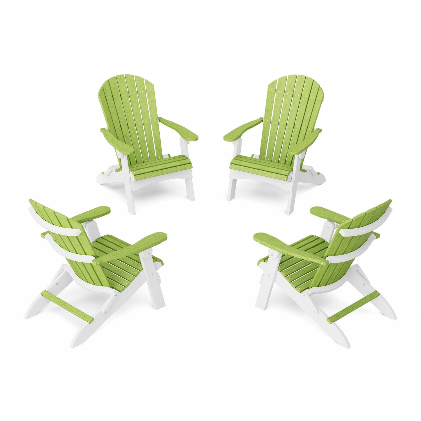 Heritage Folding Adirondack Chairs Set of 4