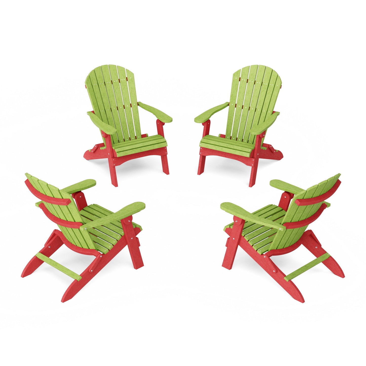 Heritage Folding Adirondack Chairs Set of 4