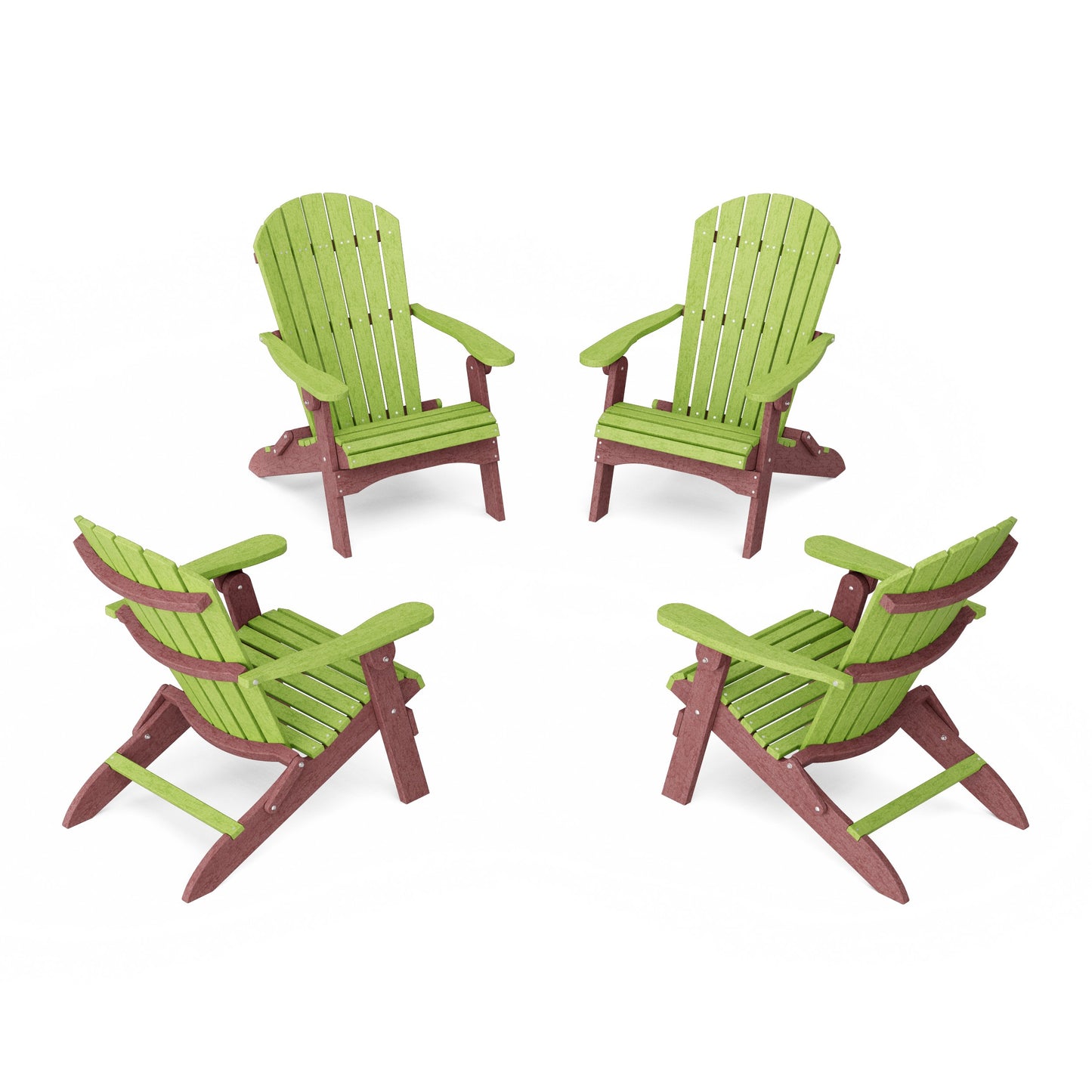 Heritage Folding Adirondack Chairs Set of 4