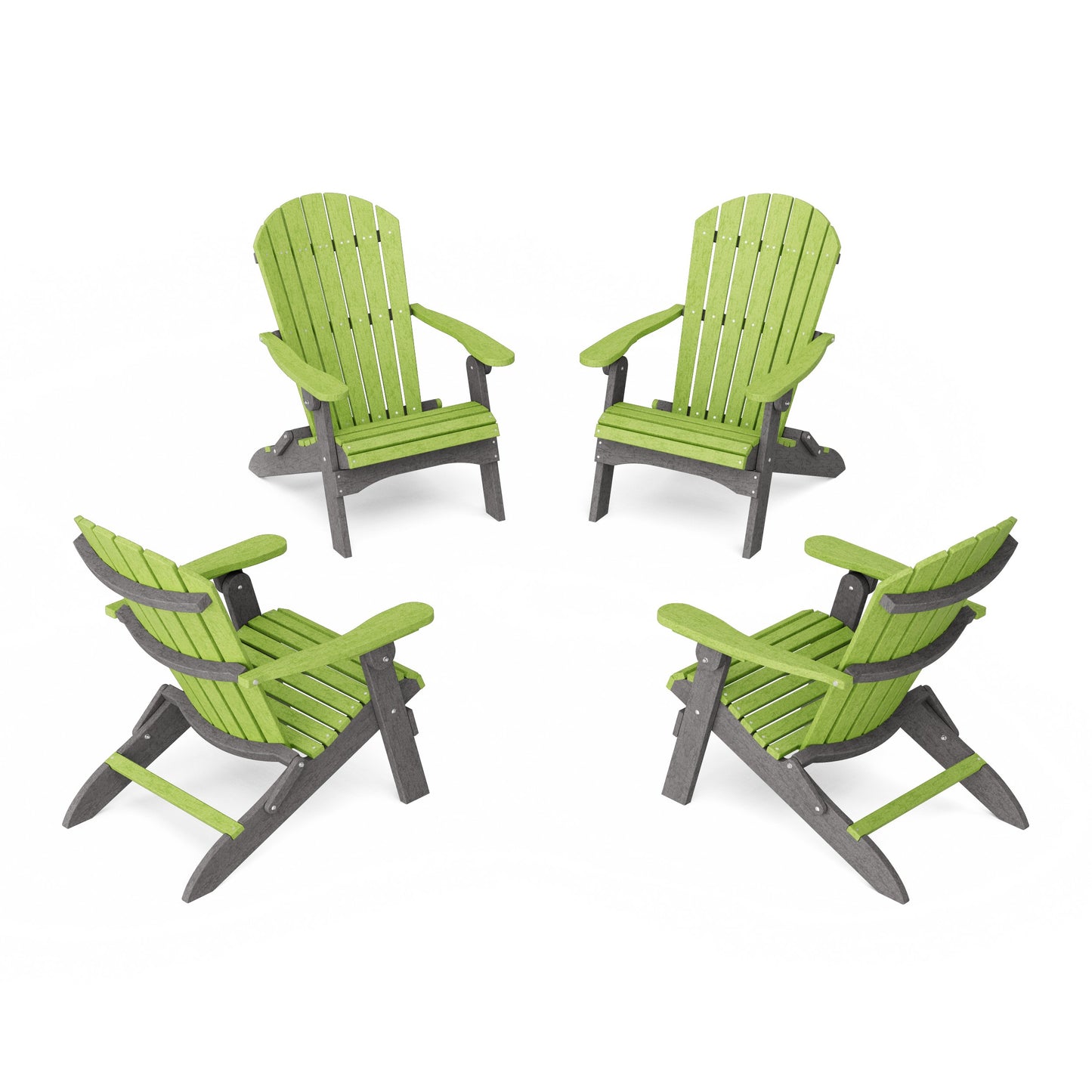 Heritage Folding Adirondack Chairs Set of 4