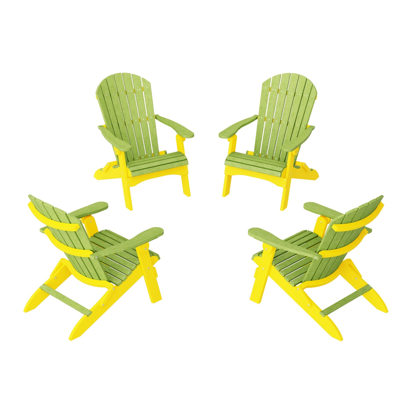 Heritage Folding Adirondack Chairs Set of 4