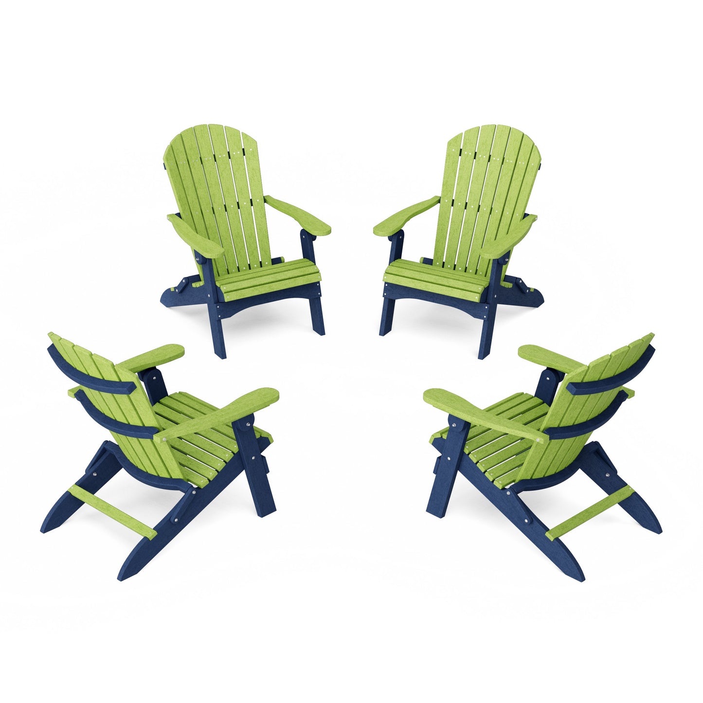 Heritage Folding Adirondack Chairs Set of 4