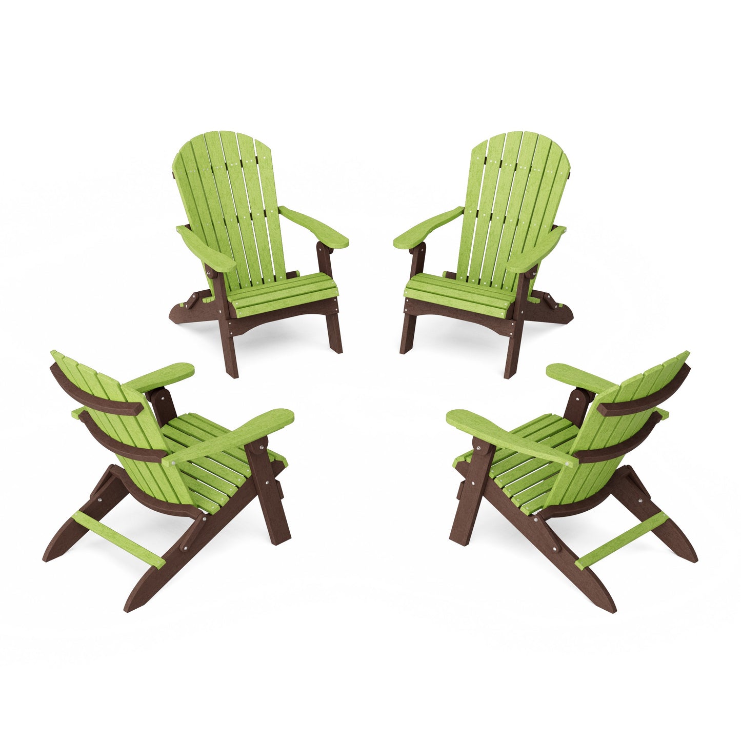 Heritage Folding Adirondack Chairs Set of 4