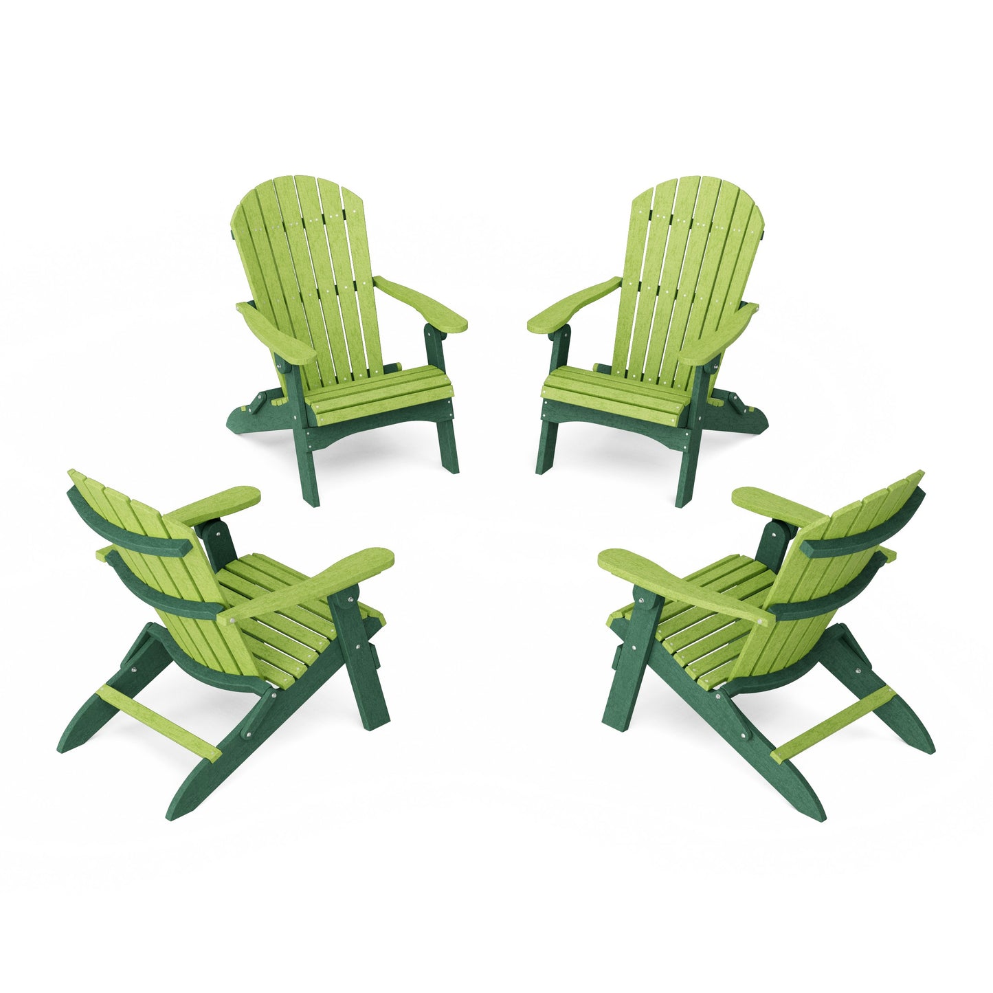 Heritage Folding Adirondack Chairs Set of 4
