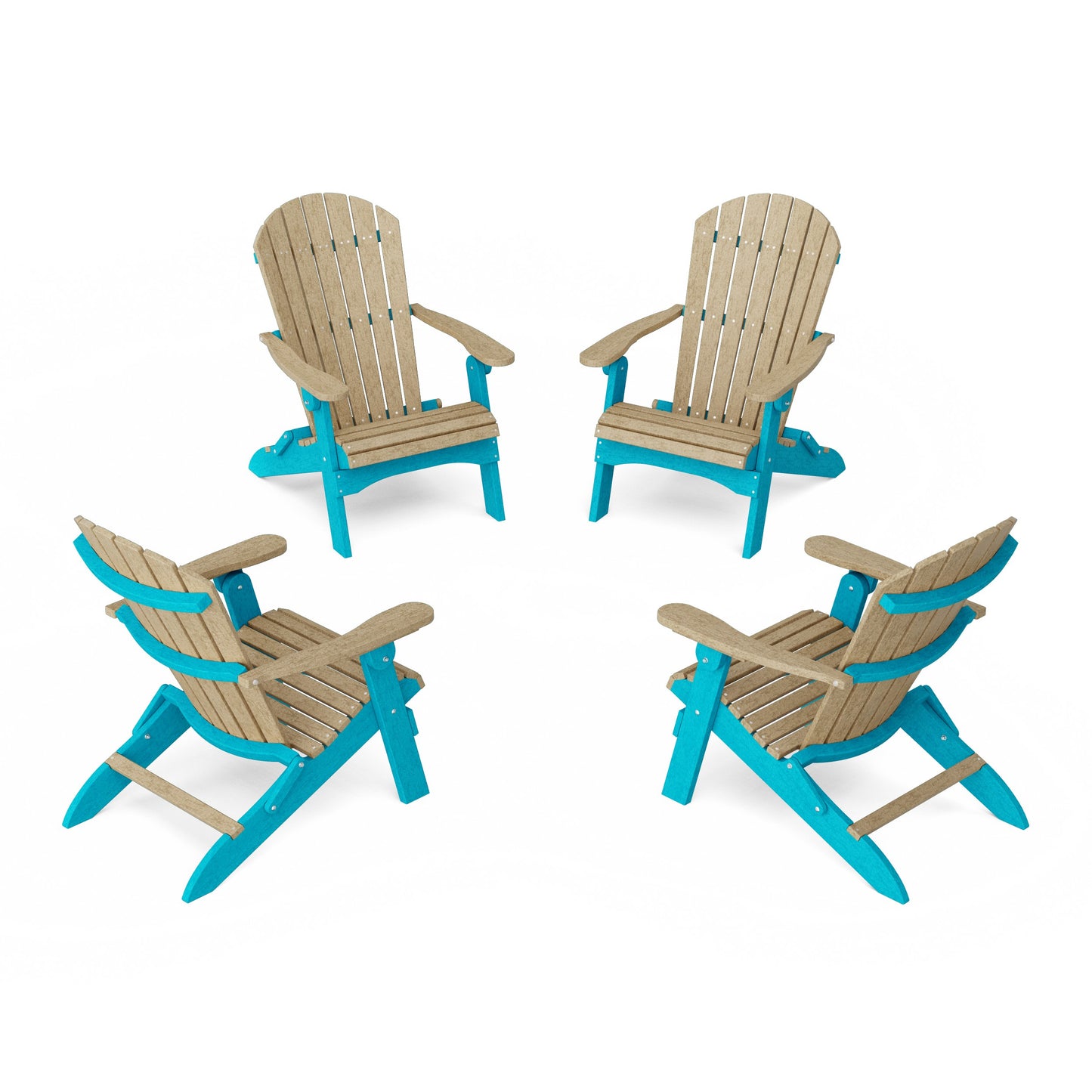 Heritage Folding Adirondack Chairs Set of 4