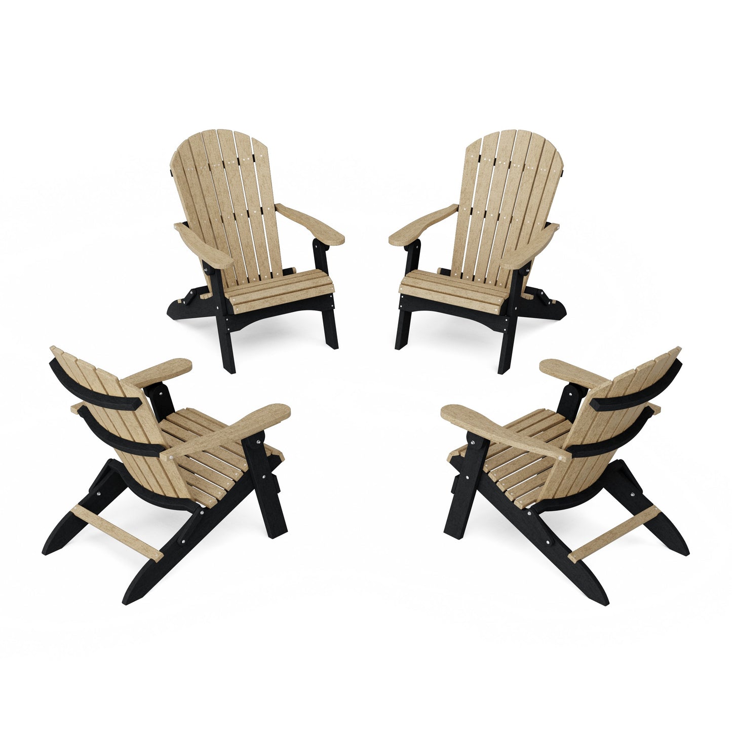 Heritage Folding Adirondack Chairs Set of 4