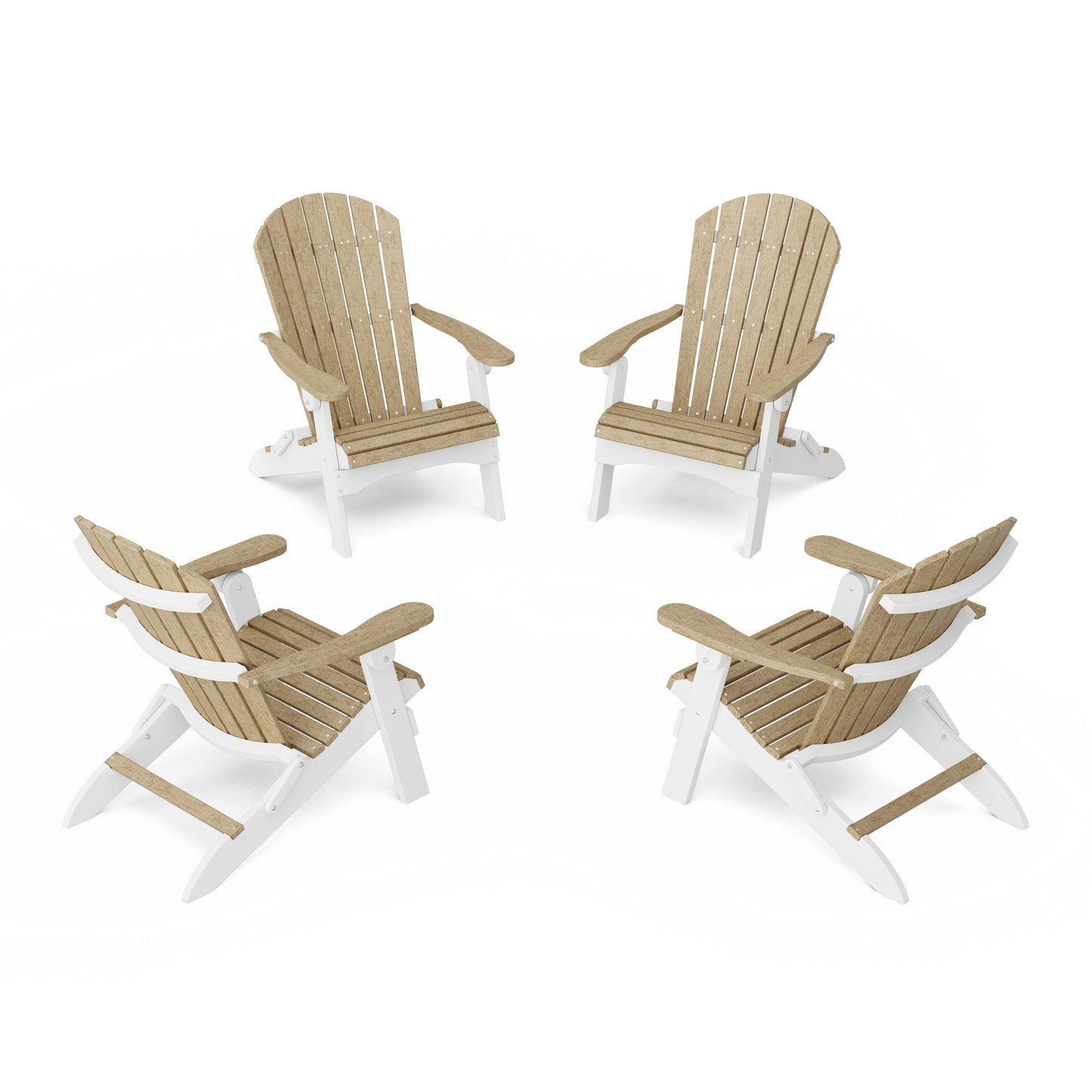 Heritage Folding Adirondack Chairs Set of 4
