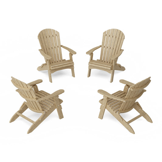 Heritage Folding Adirondack Chairs Set of 4