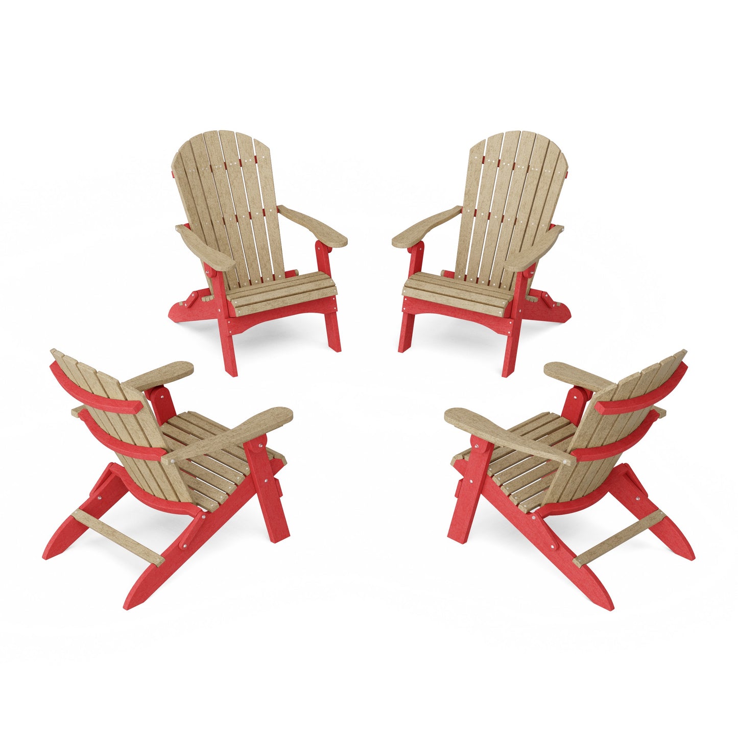 Heritage Folding Adirondack Chairs Set of 4