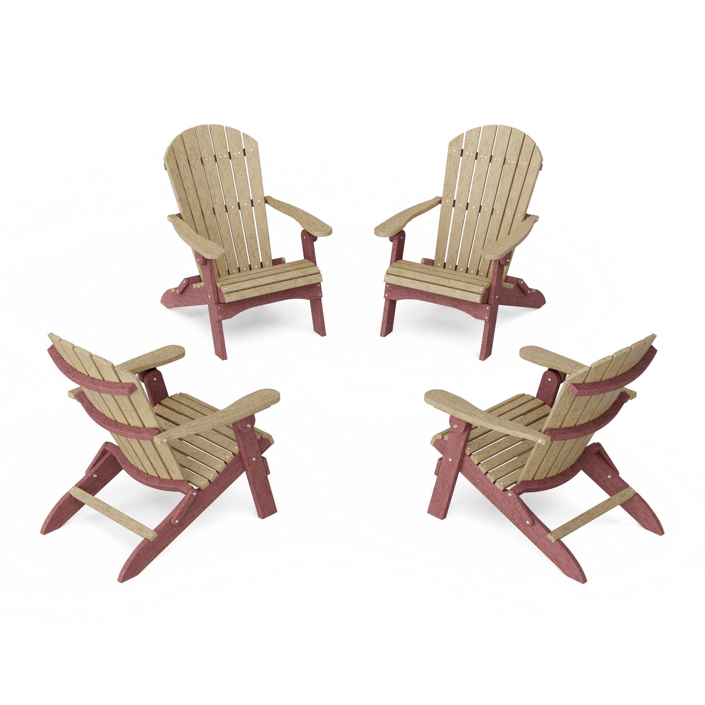 Heritage Folding Adirondack Chairs Set of 4