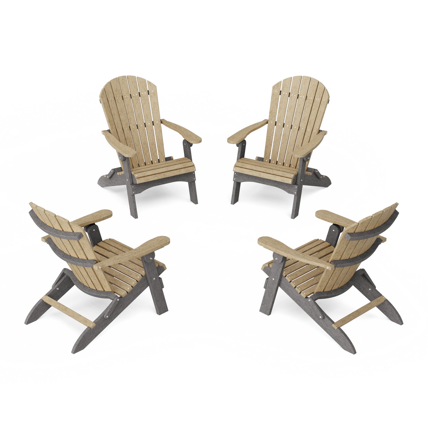 Heritage Folding Adirondack Chairs Set of 4