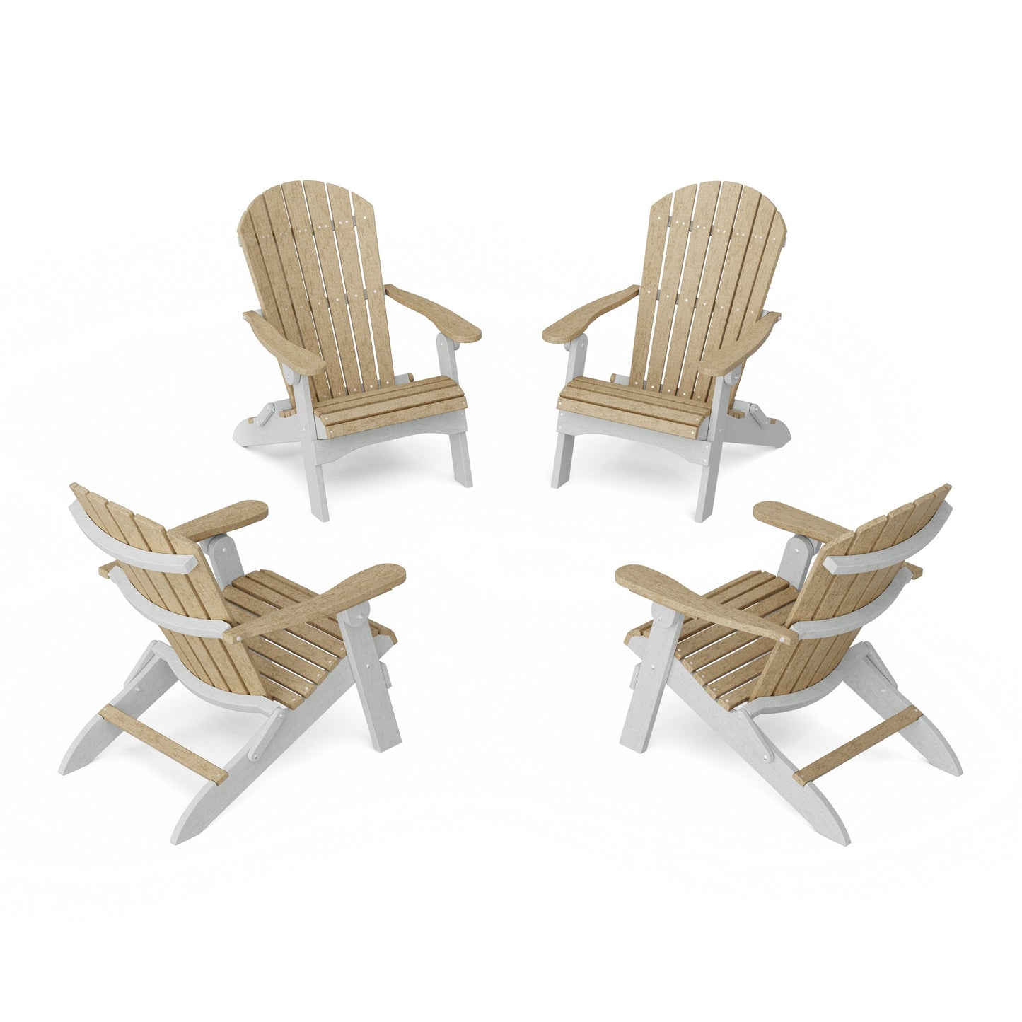 Heritage Folding Adirondack Chairs Set of 4