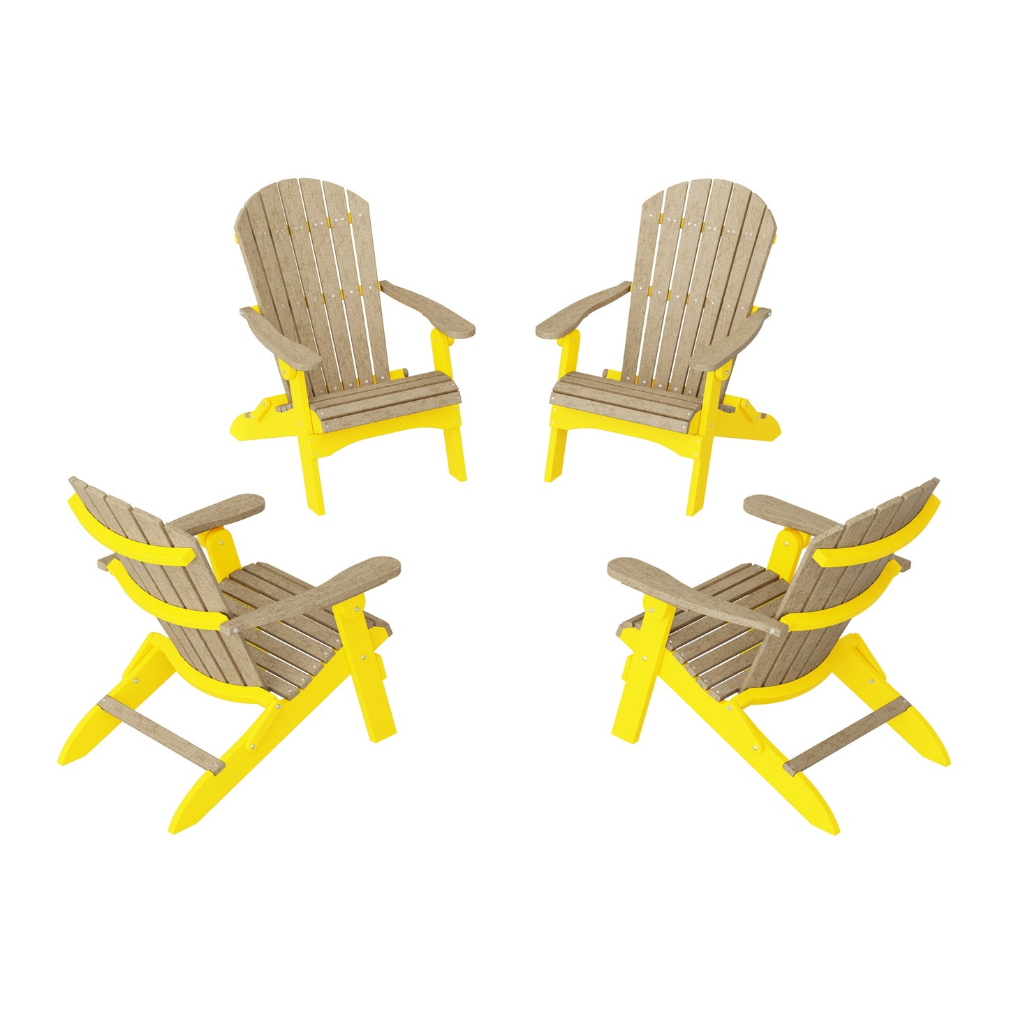 Heritage Folding Adirondack Chairs Set of 4