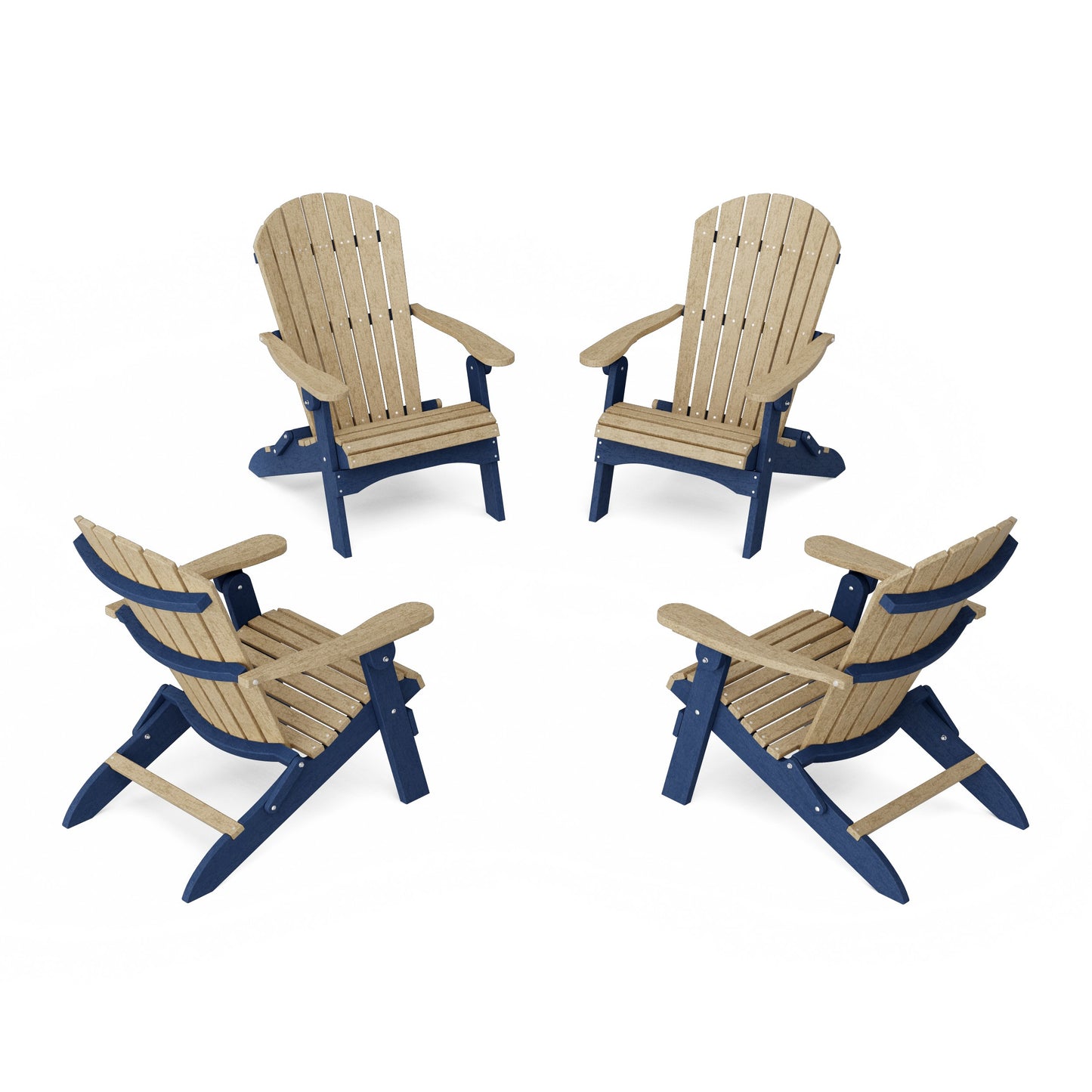 Heritage Folding Adirondack Chairs Set of 4