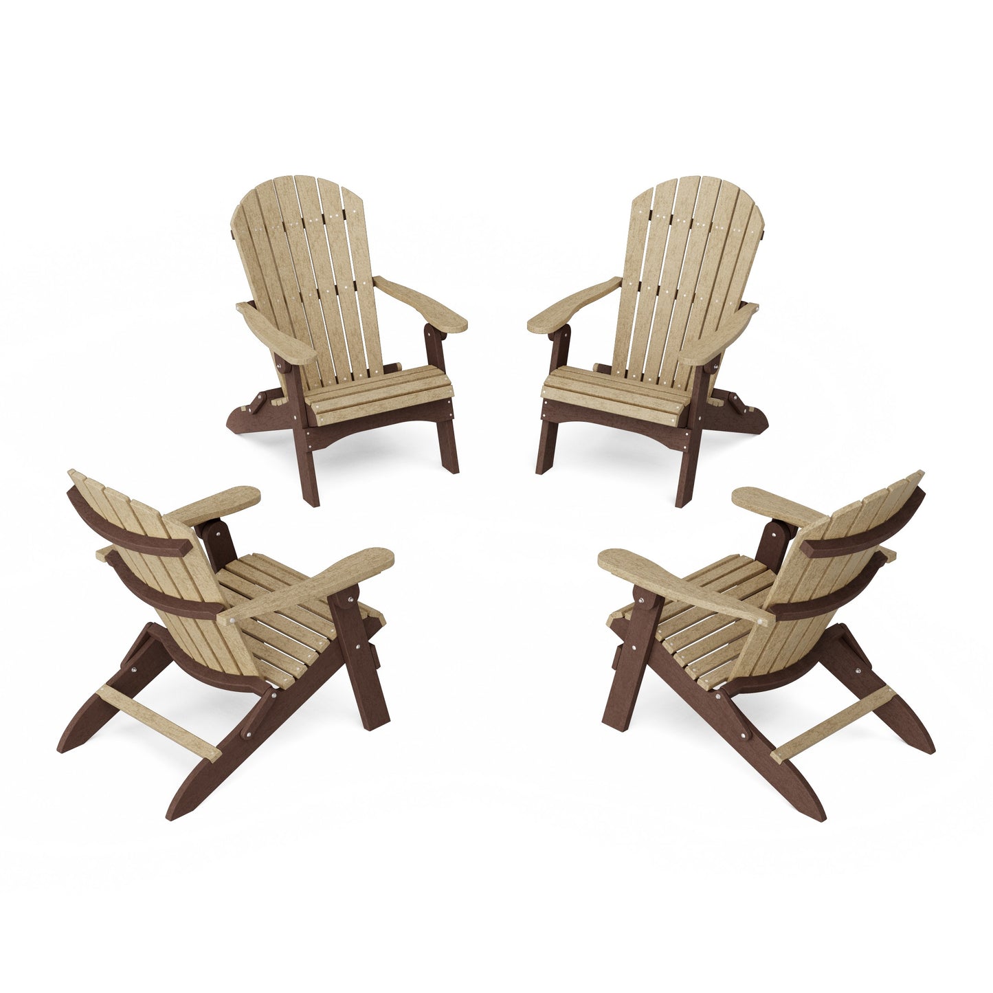Heritage Folding Adirondack Chairs Set of 4