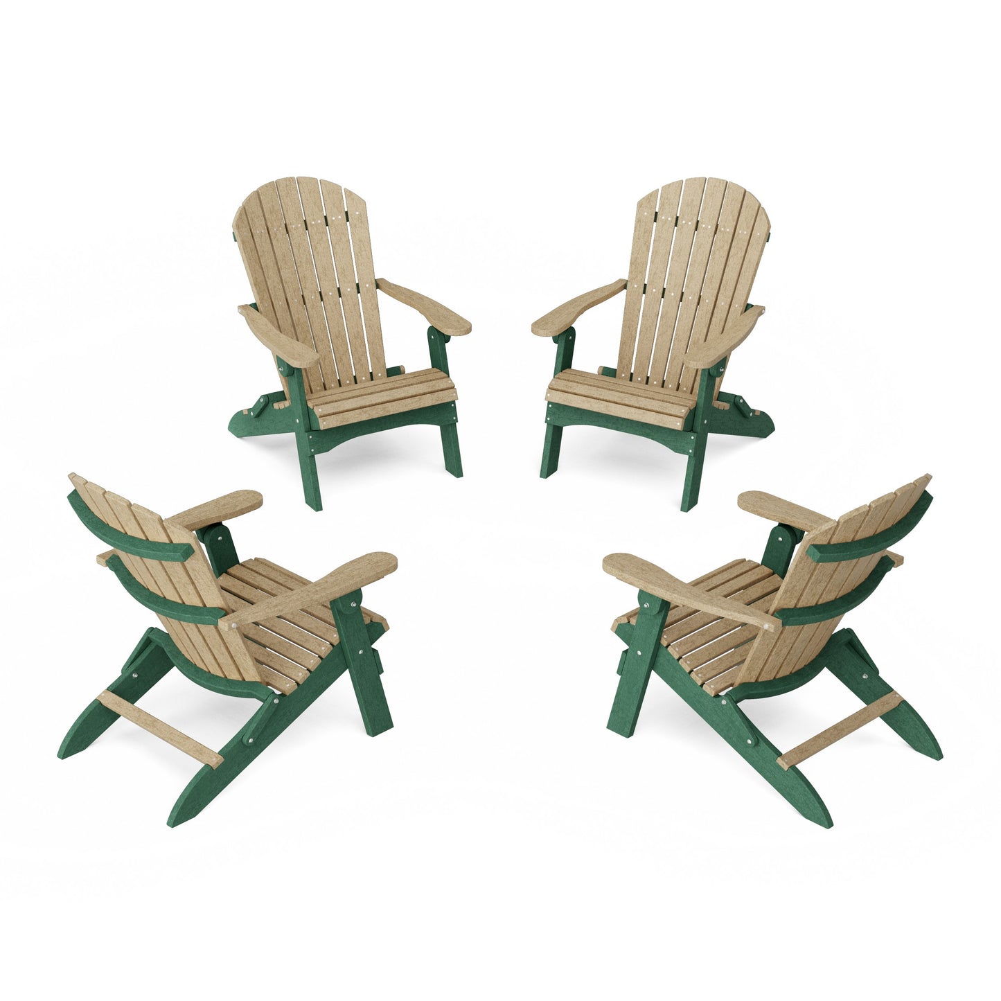 Heritage Folding Adirondack Chairs Set of 4
