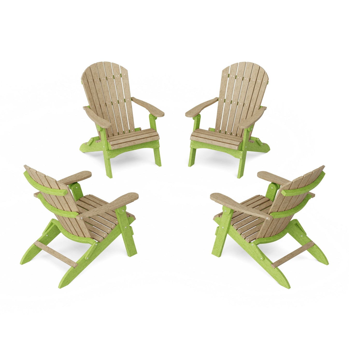 Heritage Folding Adirondack Chairs Set of 4