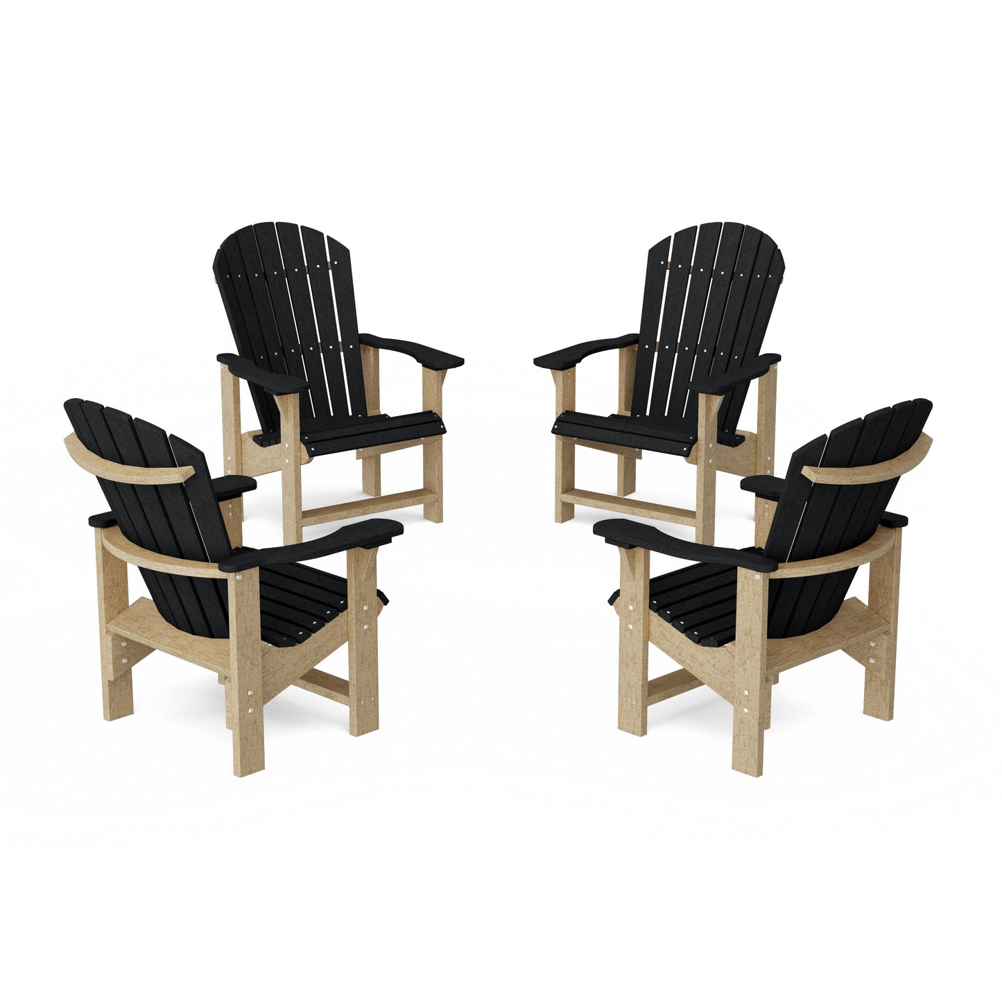Heritage Upright Adirondack Chairs Set of 4