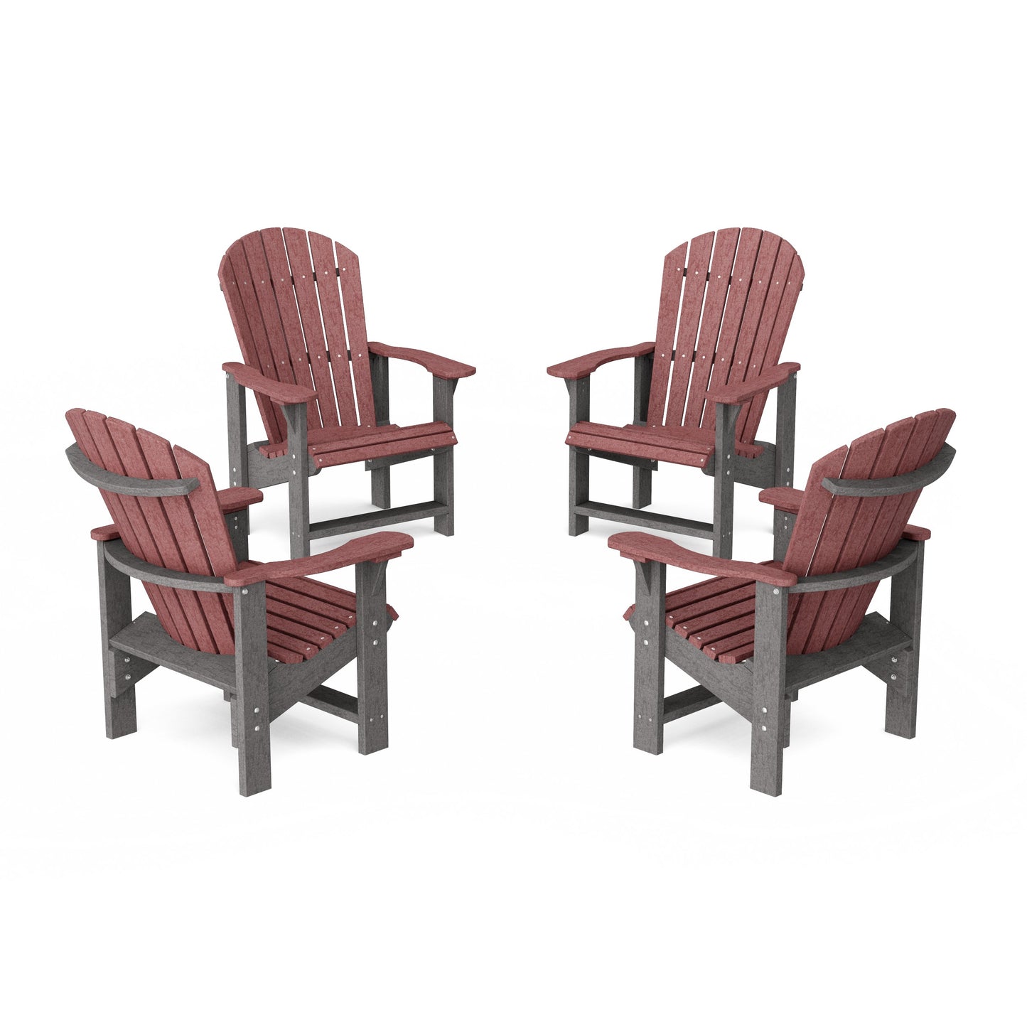 Heritage Upright Adirondack Chairs Set of 4