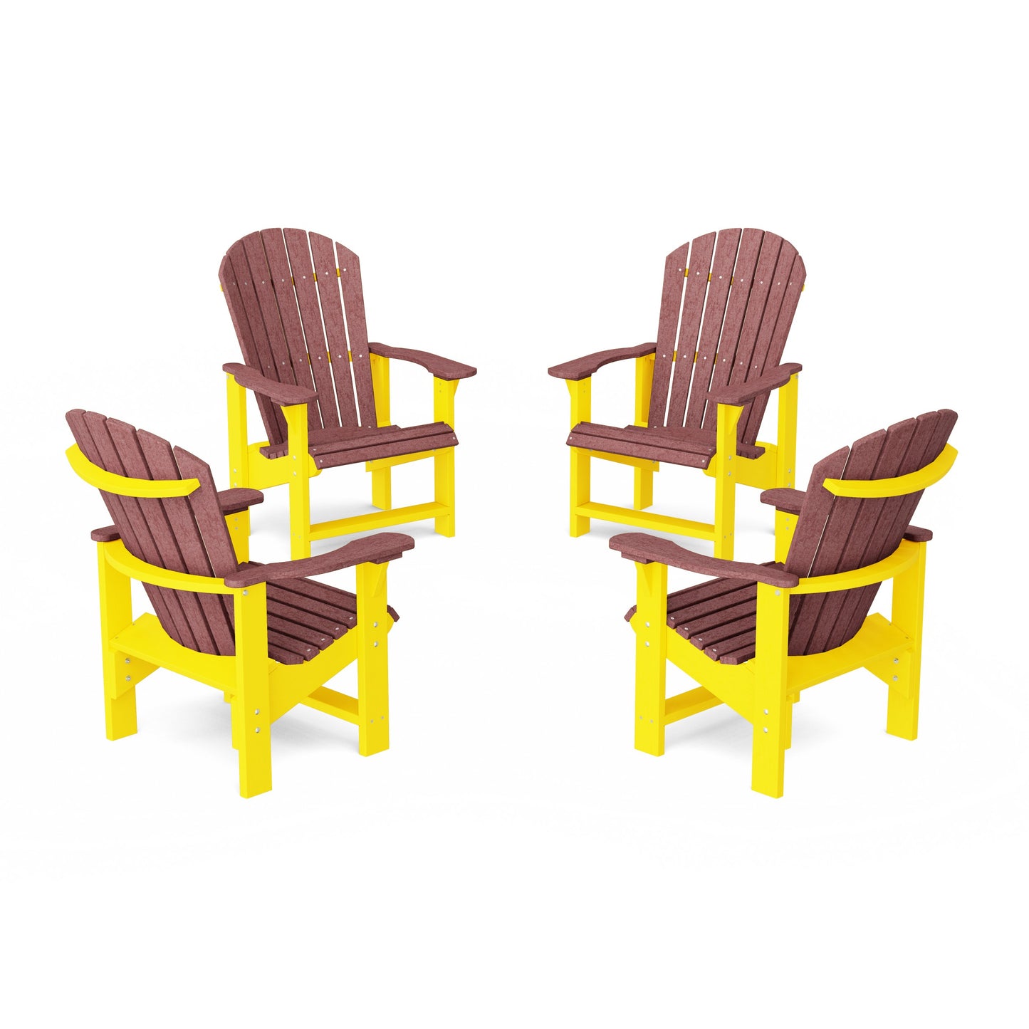 Heritage Upright Adirondack Chairs Set of 4
